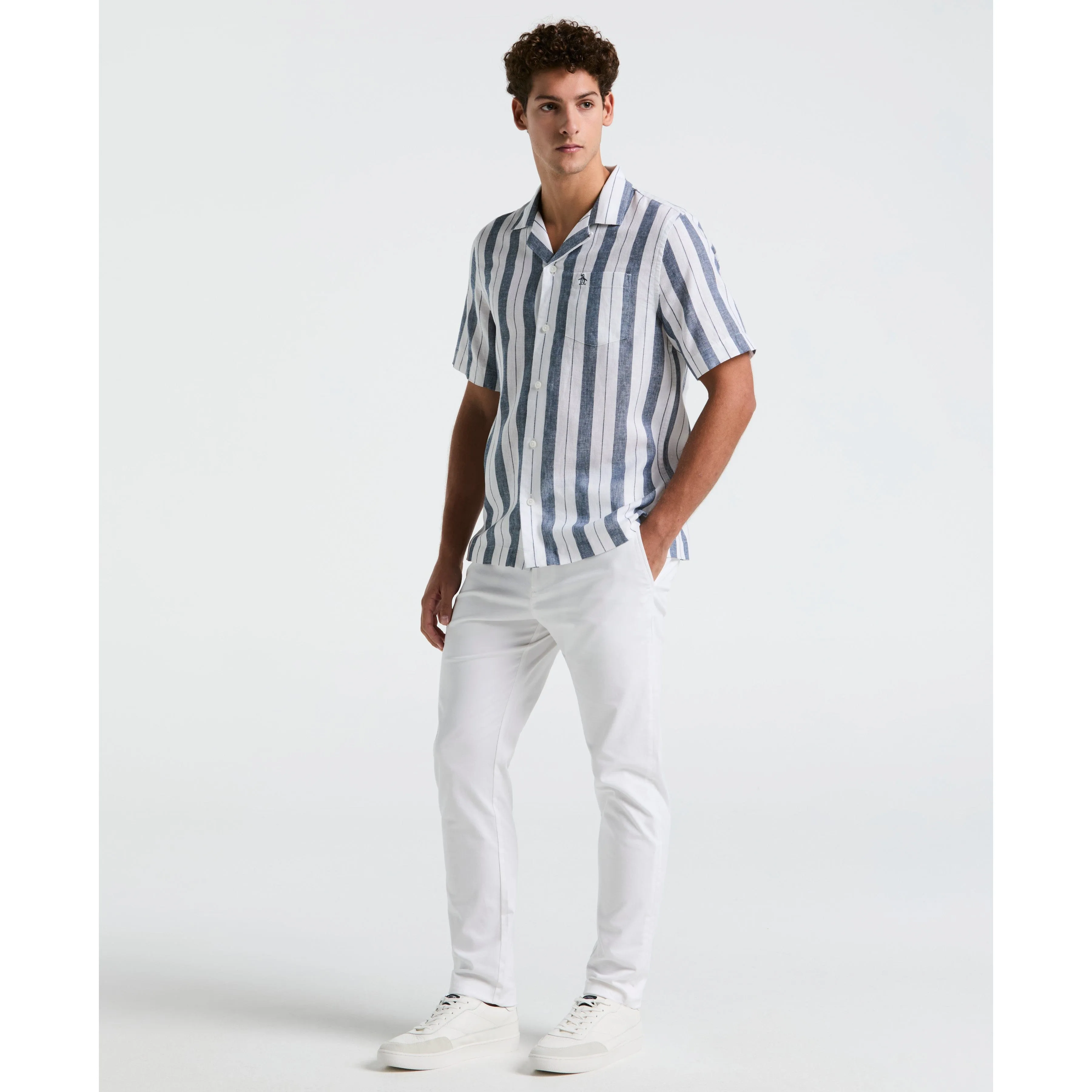 Camp Vertical Stripe Pocket Shirt sold by Original Penguin product image thumbnail 4
