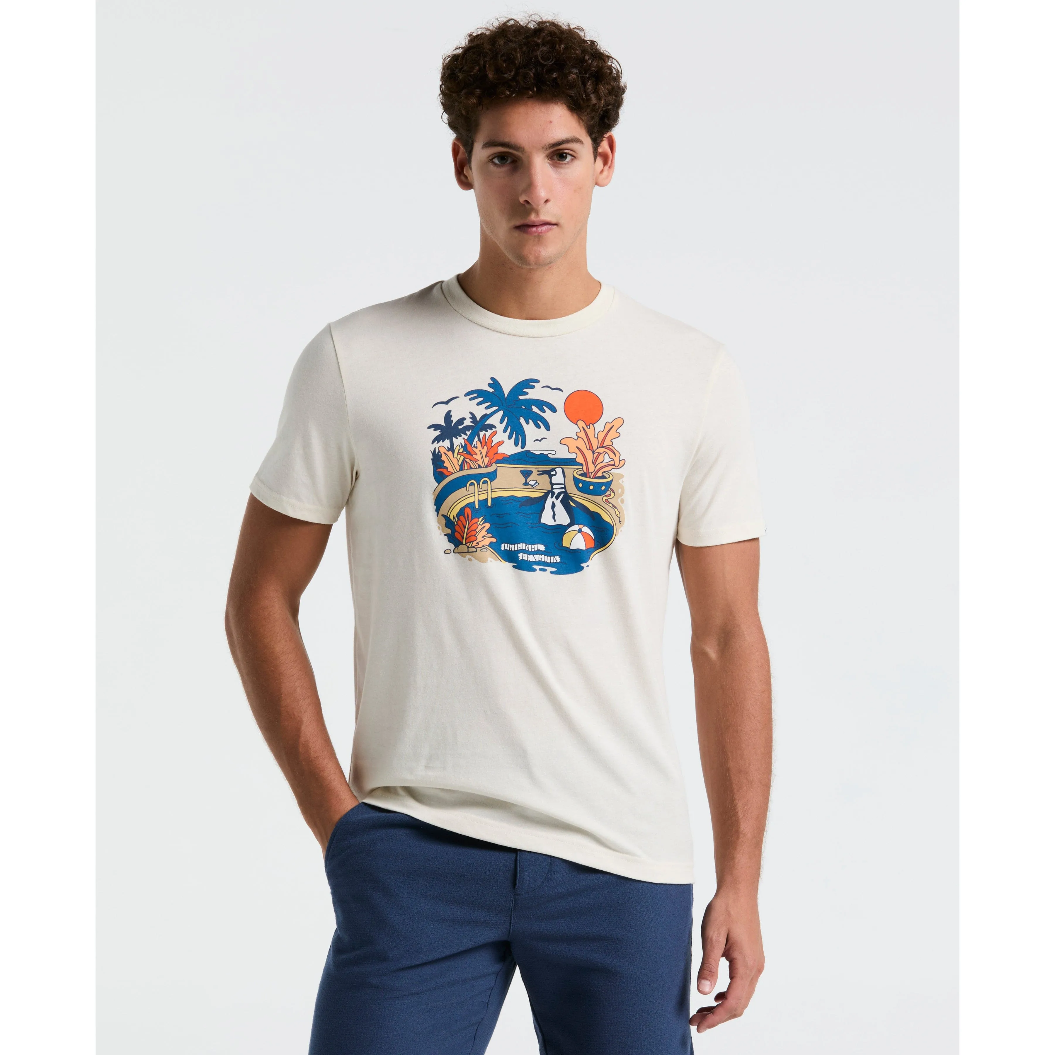 Jersey Graphic Pool Pete Tee sold by Original Penguin