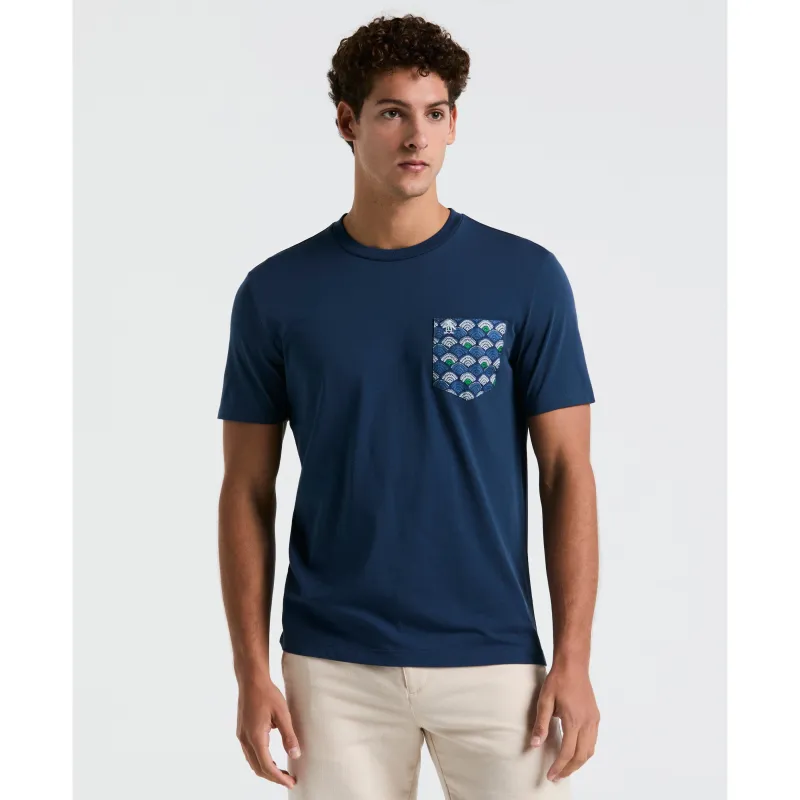Jersey Multiscallop Woven Pocket Tee made by Original Penguin