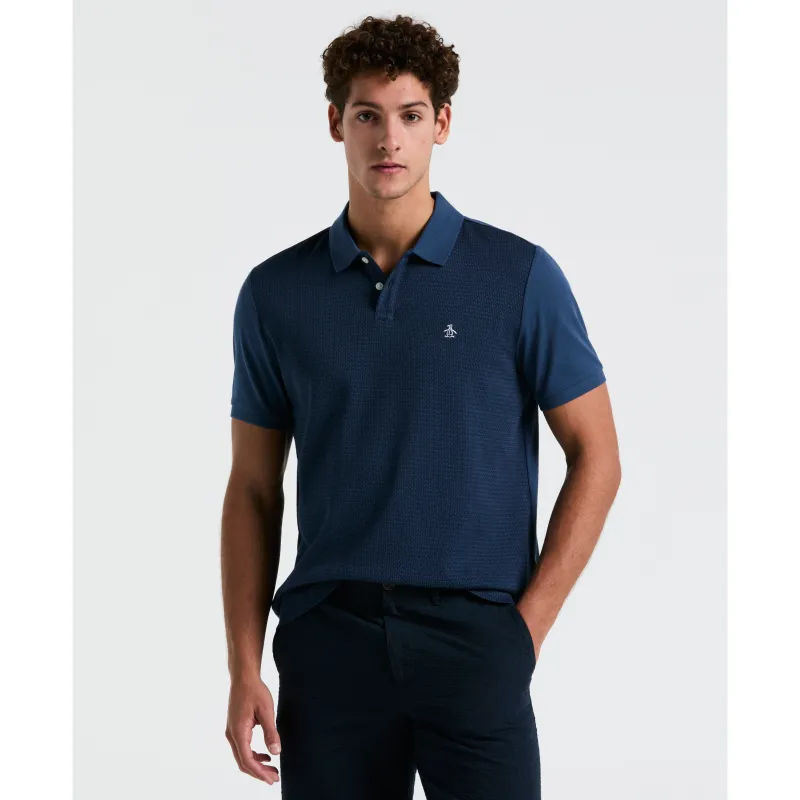 Jacquard Geo Line Jersey Polo sold by Original Penguin