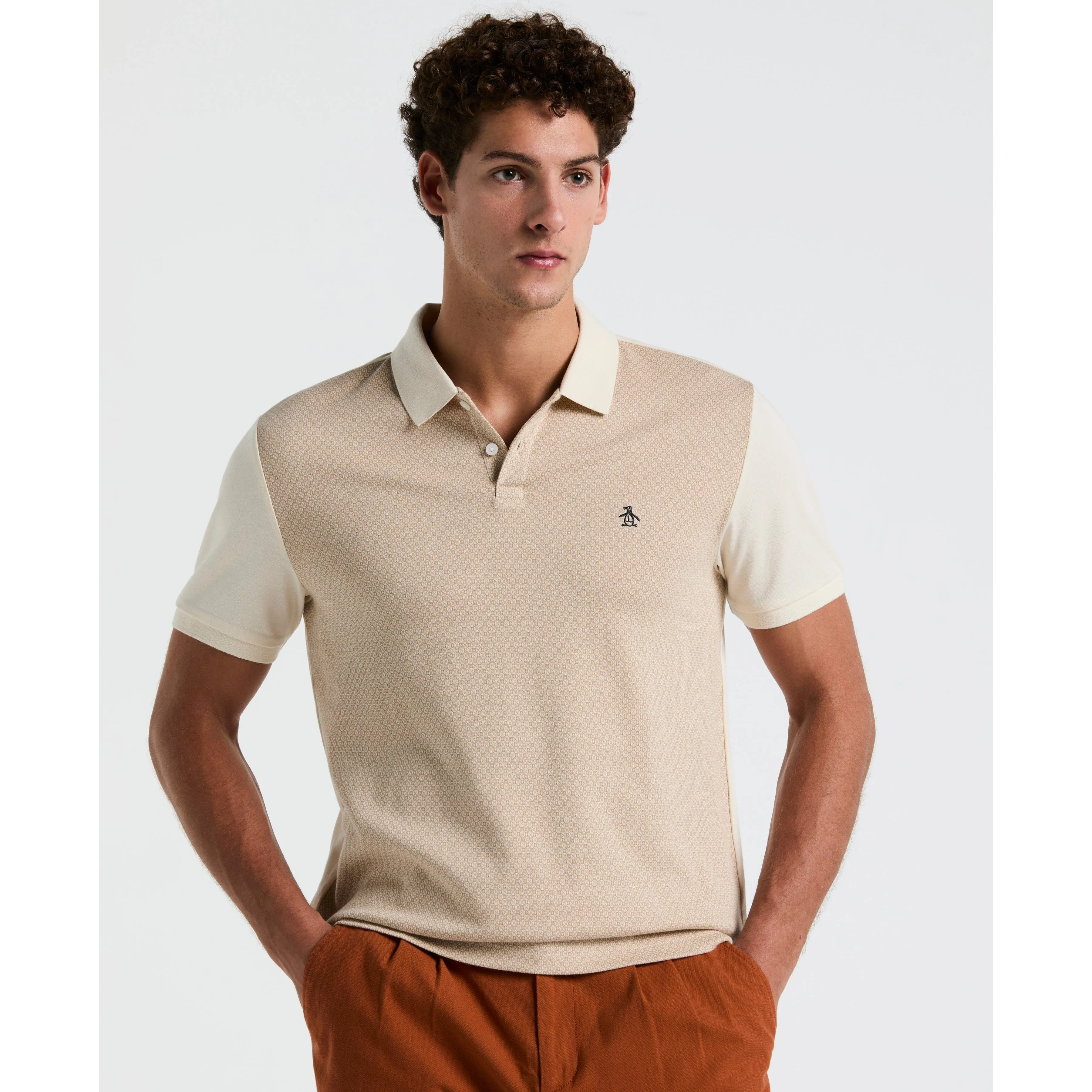 Jacquard Mini Tile Jersey Polo sold by Original Penguin