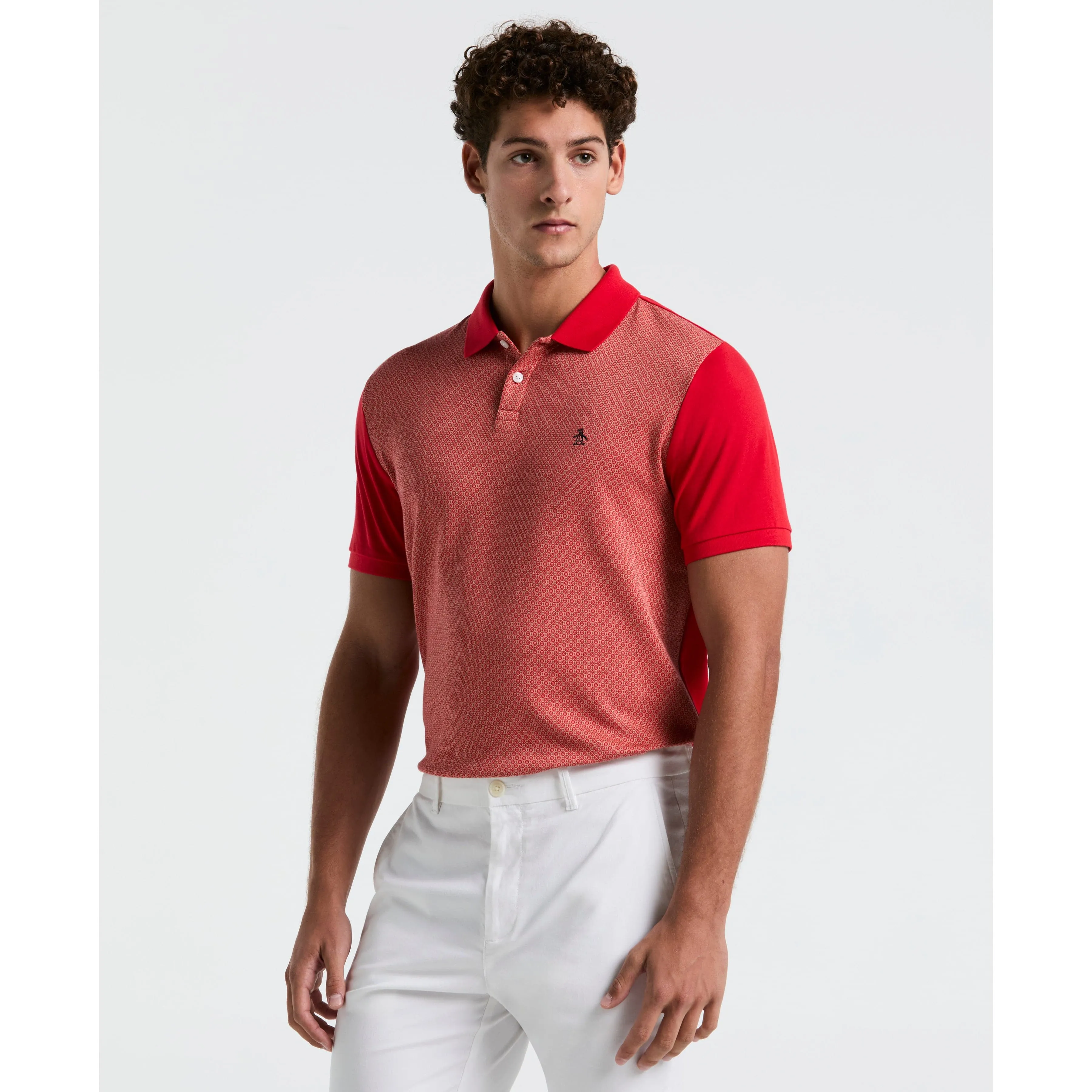 Jacquard Mini Tile Jersey Polo sold by Original Penguin
