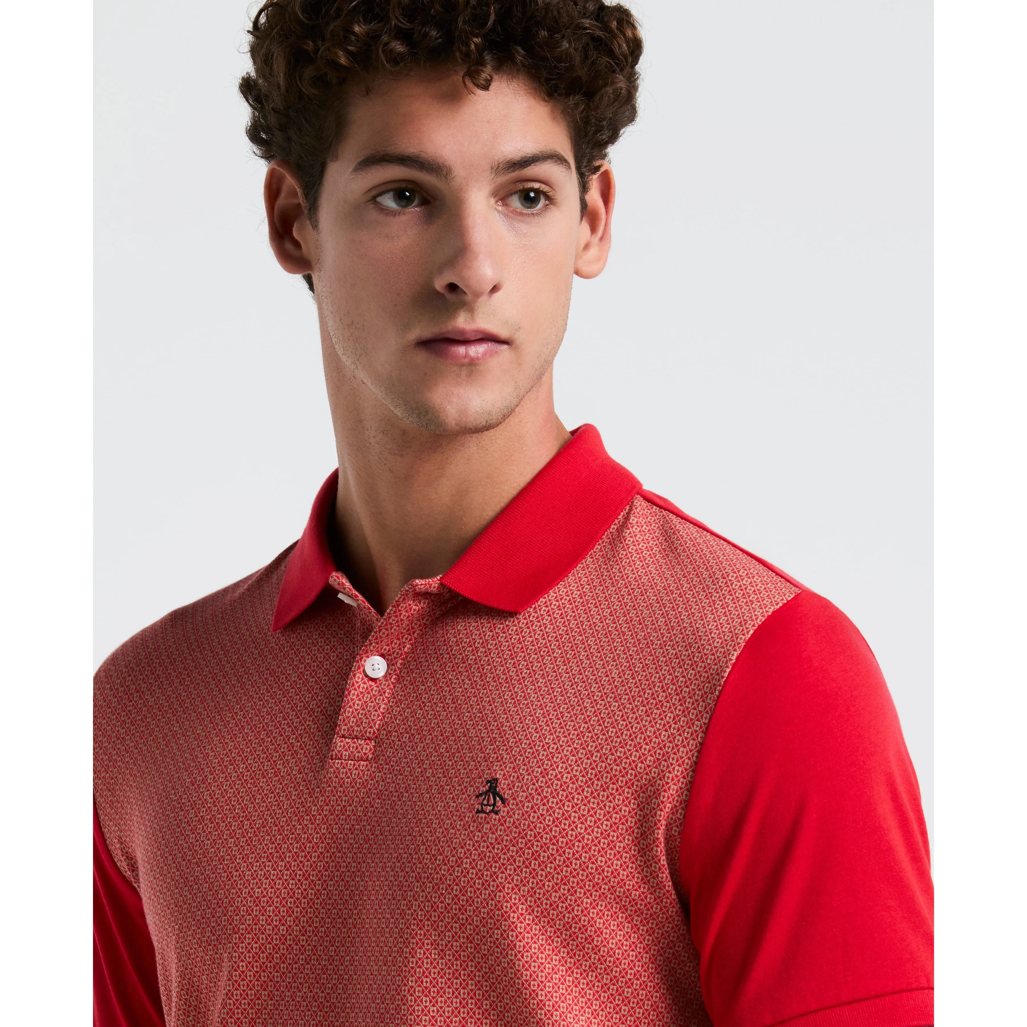 Jacquard Mini Tile Jersey Polo sold by Original Penguin product image thumbnail 3