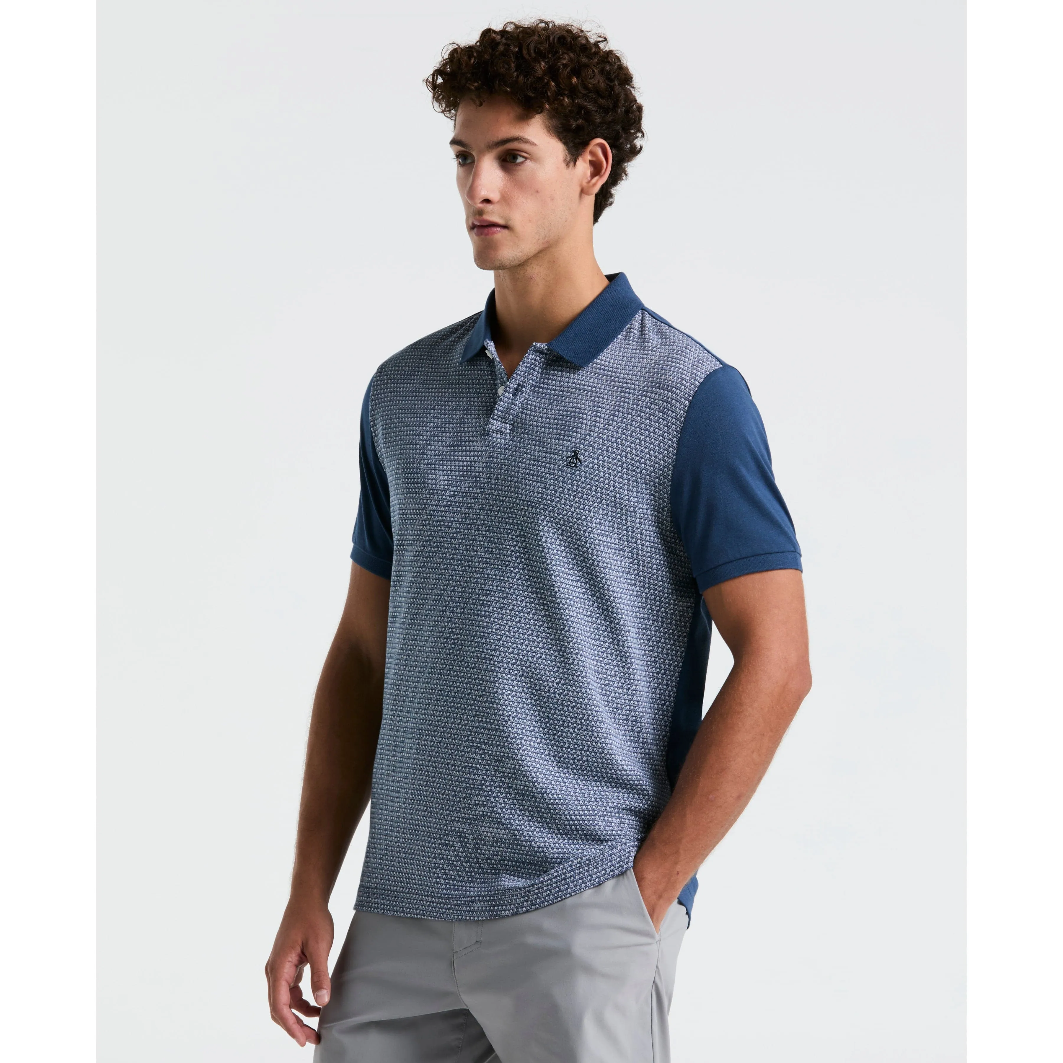 Jacquard Mini Geo Jersey Polo sold by Original Penguin