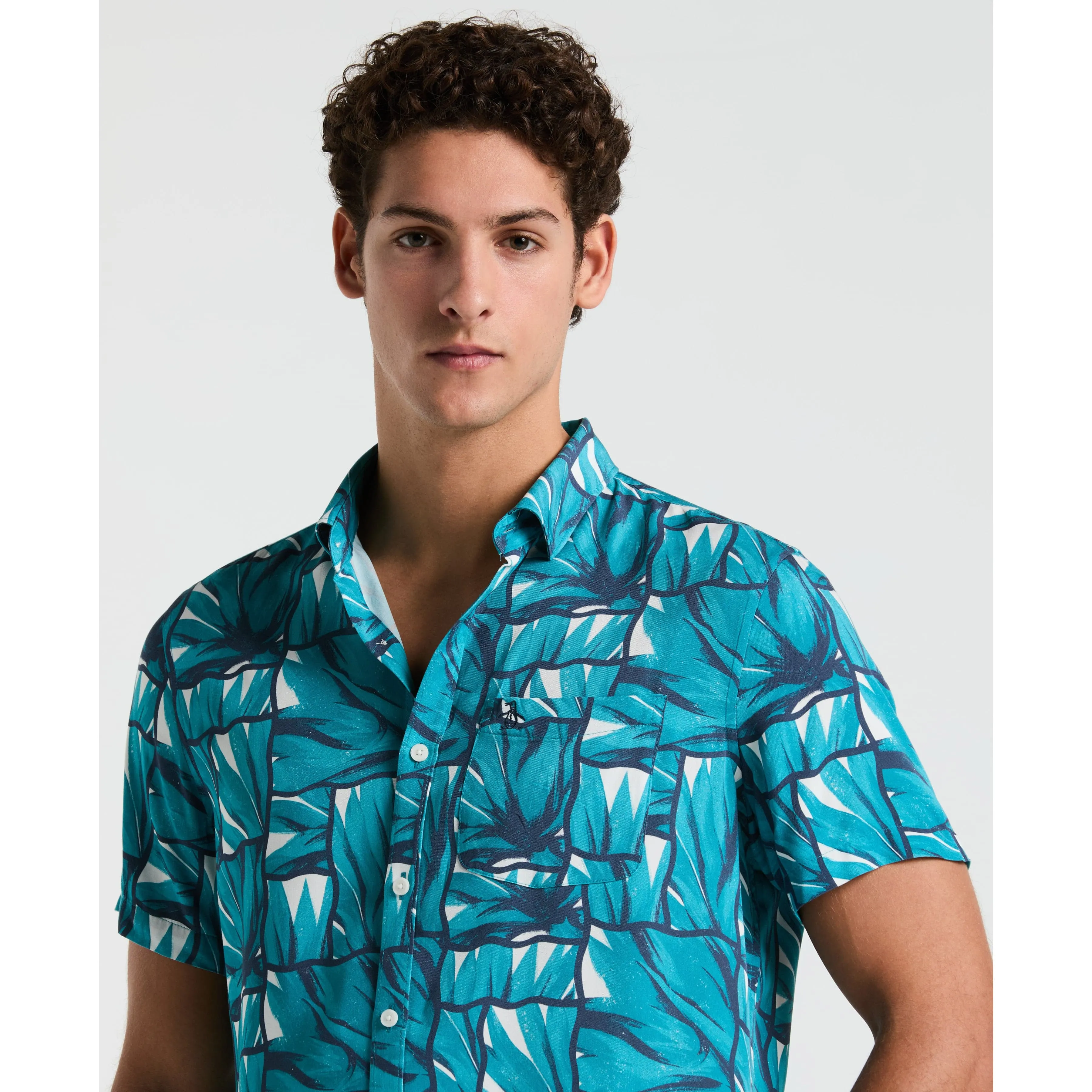 EcoVero™ Agave Tiles Print Shirt sold by Original Penguin product image thumbnail 3