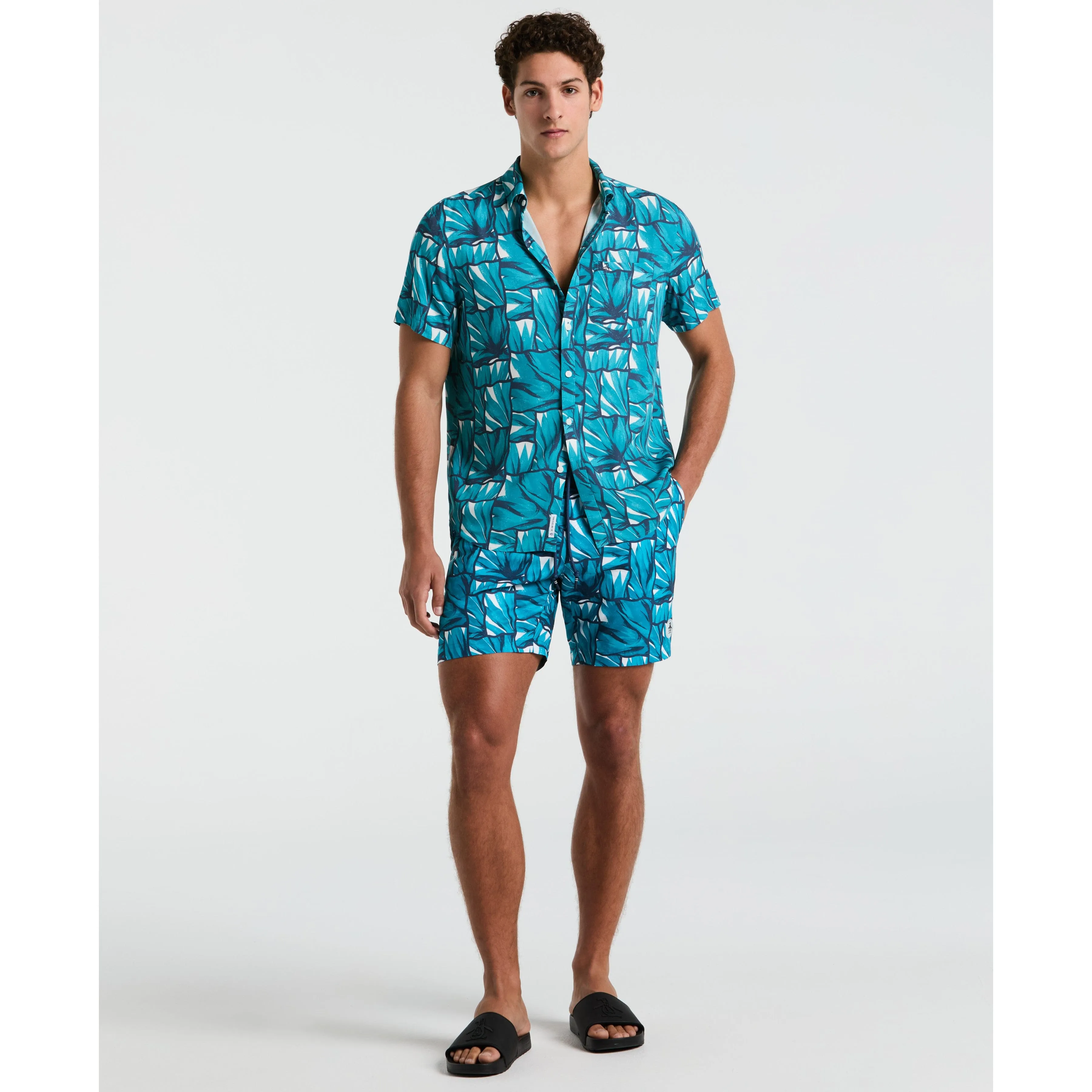 EcoVero™ Agave Tiles Print Shirt sold by Original Penguin product image thumbnail 2