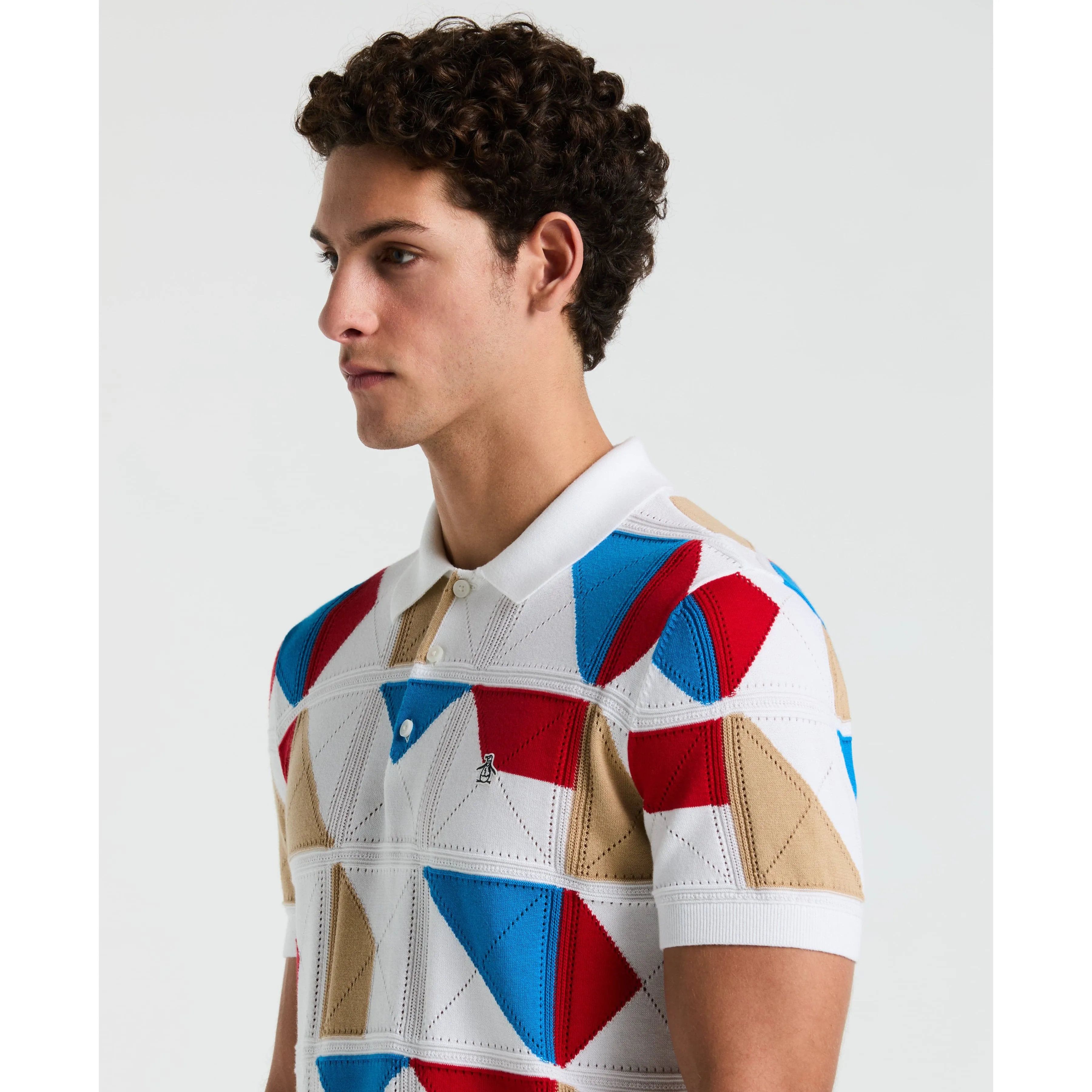 Multicolor Jacquard Sweater Polo sold by Original Penguin product image thumbnail 3