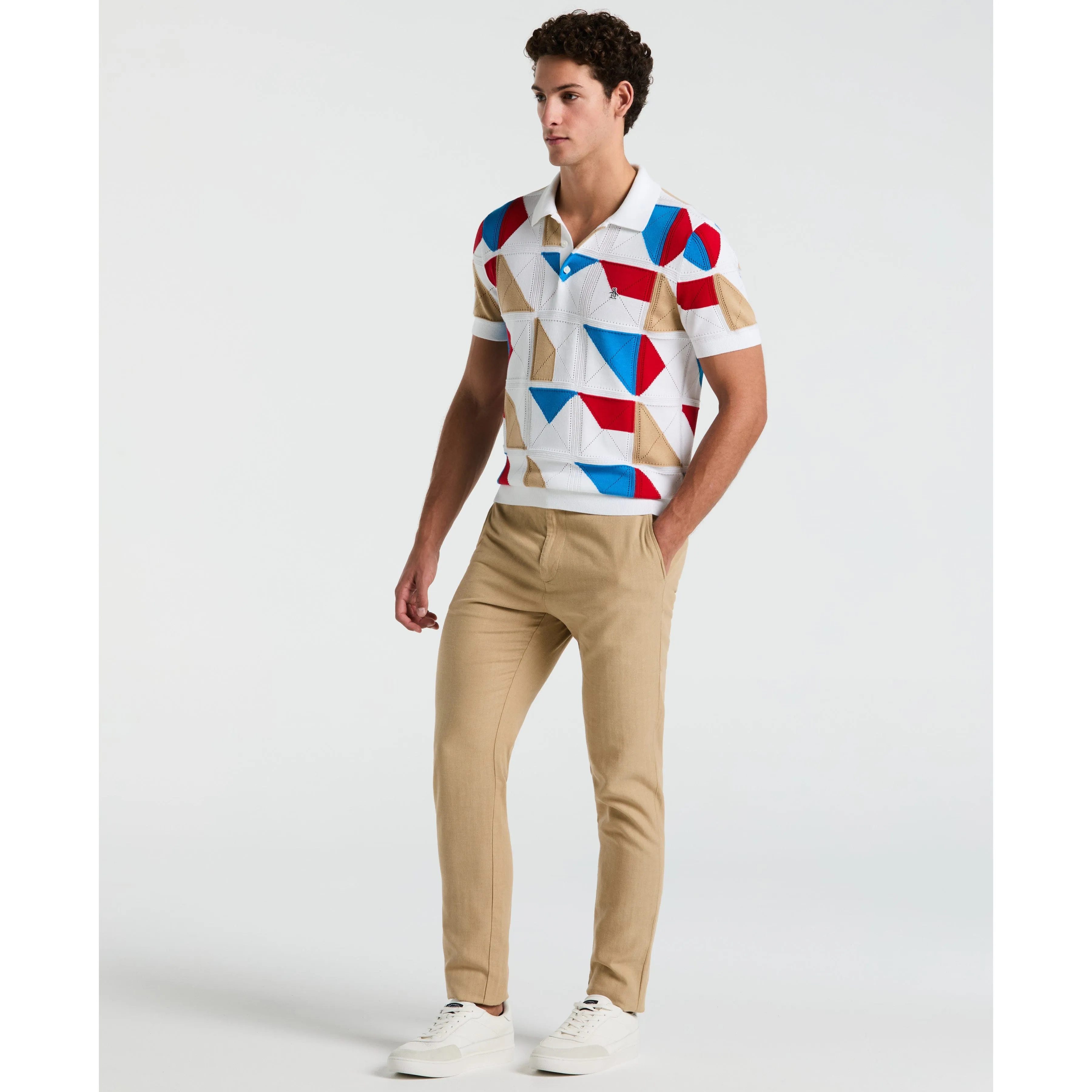 Multicolor Jacquard Sweater Polo sold by Original Penguin product image thumbnail 2