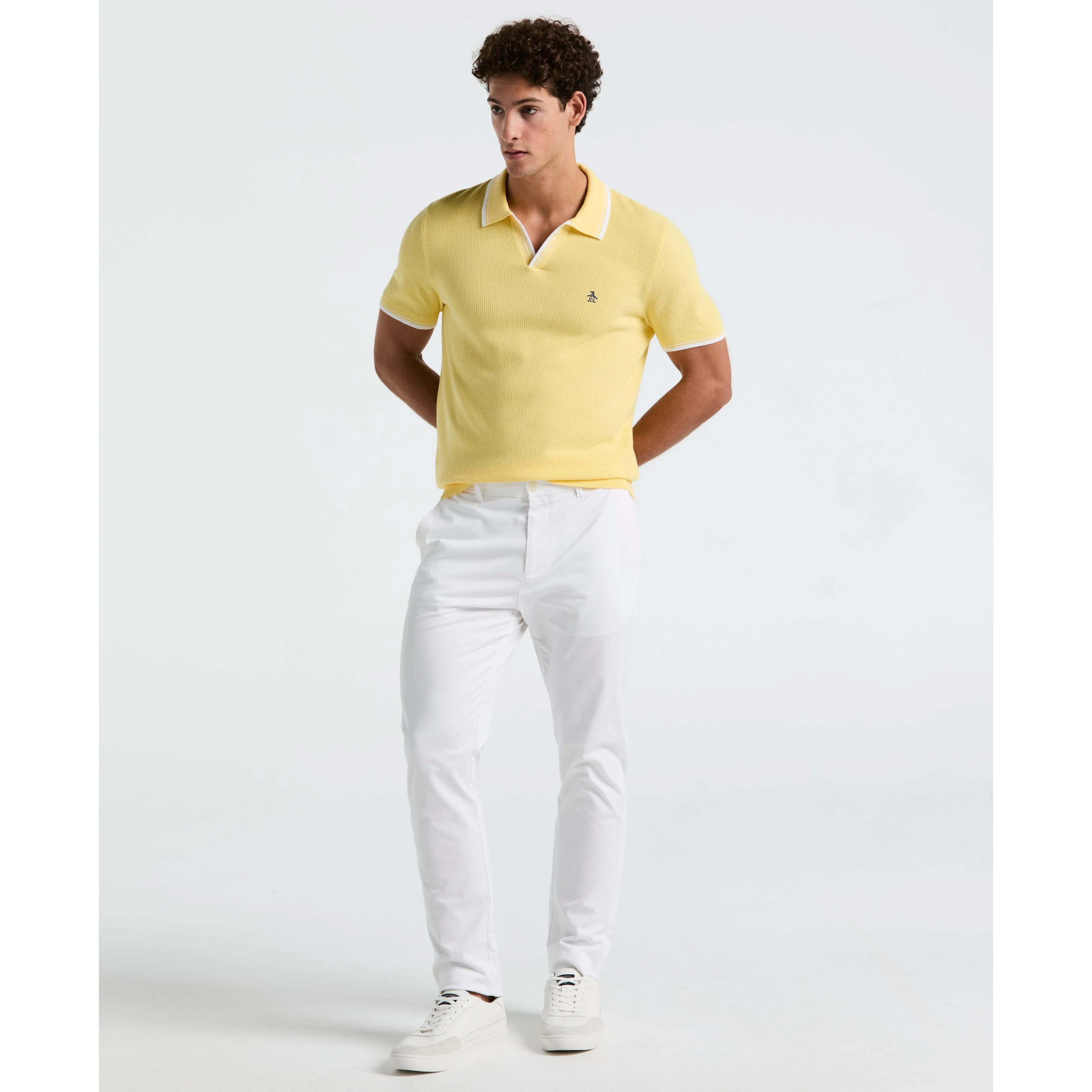 Textured Johnny Collar Sweater Polo sold by Original Penguin product image thumbnail 4