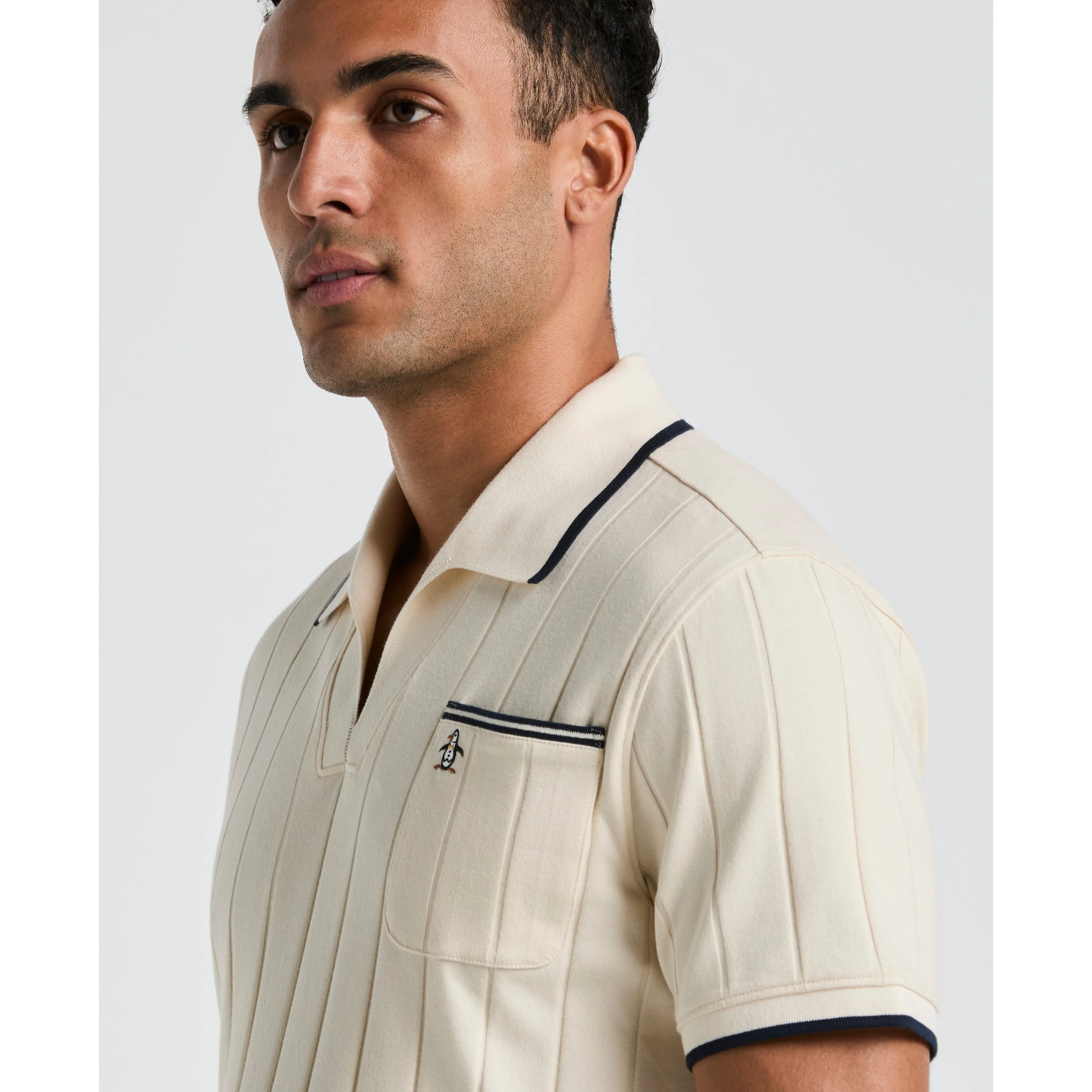Ribbed Open Collar Polo sold by Original Penguin product image thumbnail 3
