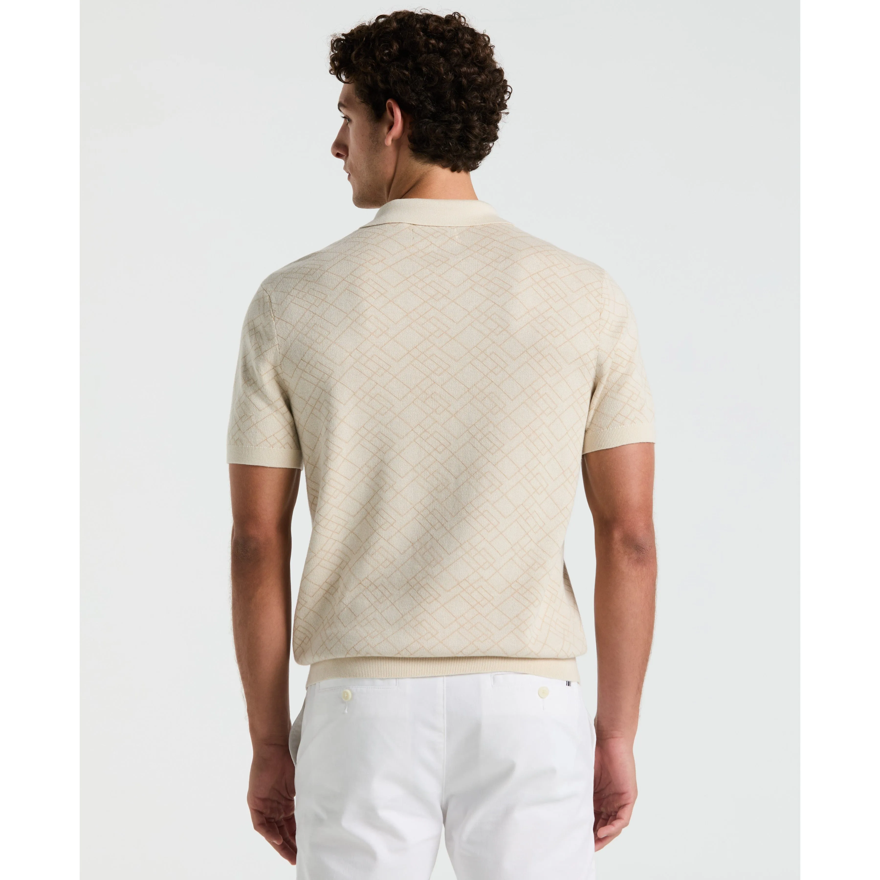 Jacquard Geometric Sweater Polo sold by Original Penguin product image thumbnail 4