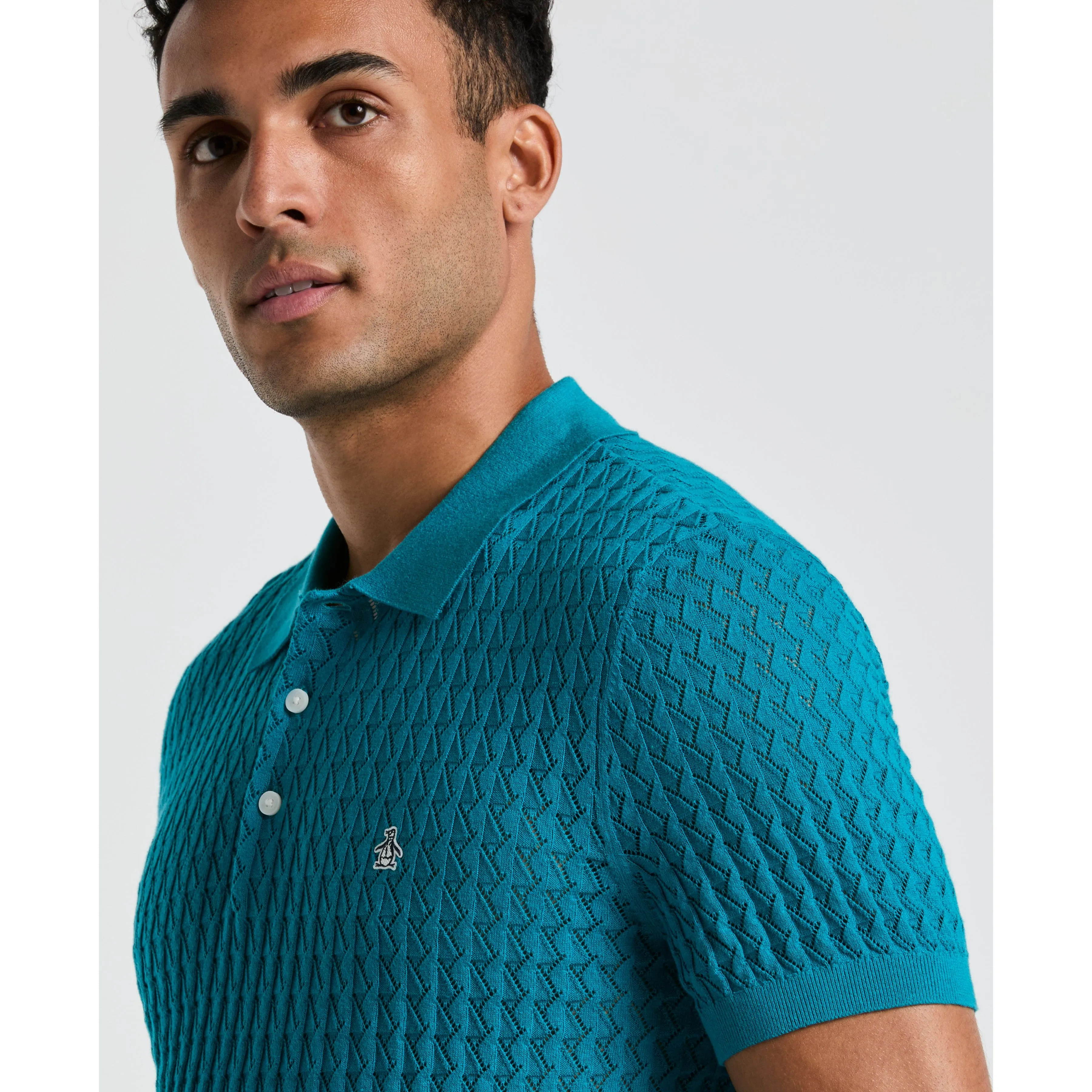 Drop Needle Textured Sweater Polo sold by Original Penguin product image thumbnail 3