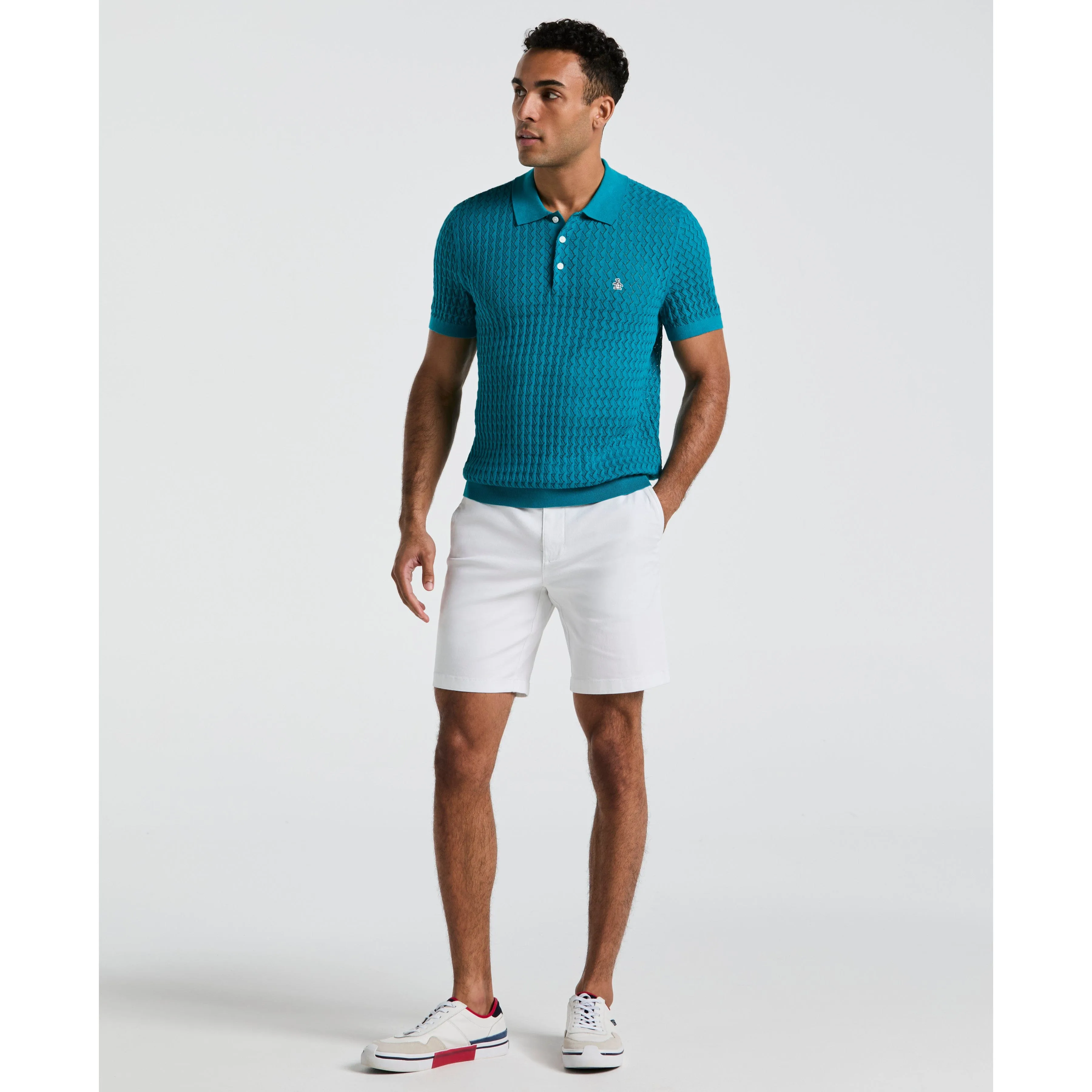 Drop Needle Textured Sweater Polo sold by Original Penguin product image thumbnail 4