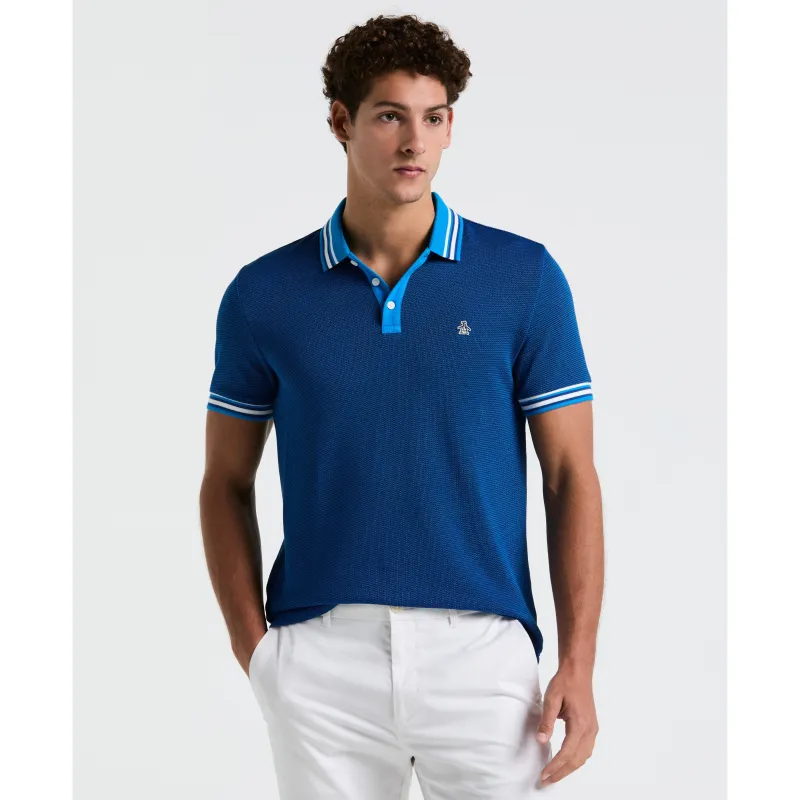 Tricolor Pique Tipped Polo sold by Original Penguin