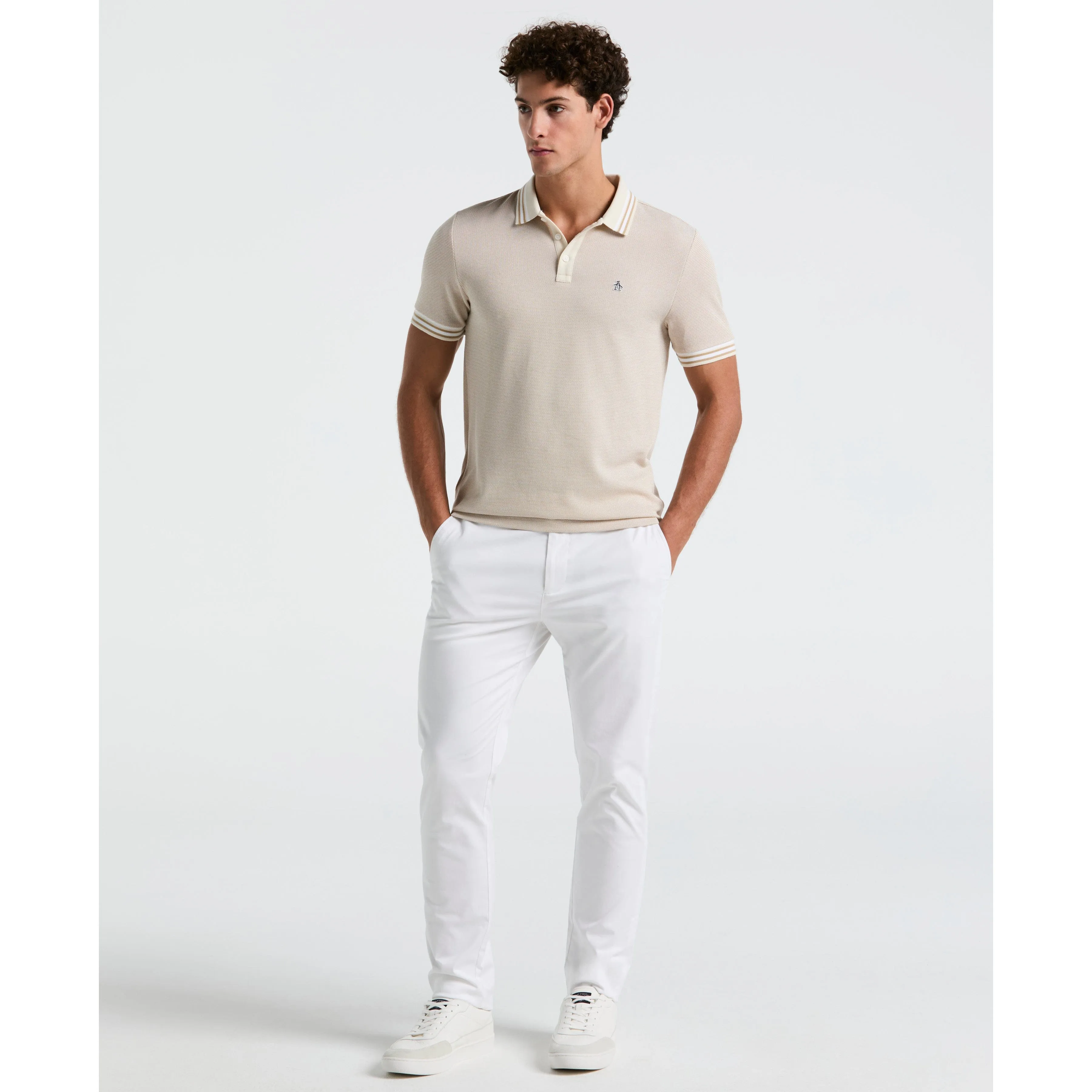 Tricolor Pique Tipped Polo sold by Original Penguin product image thumbnail 4
