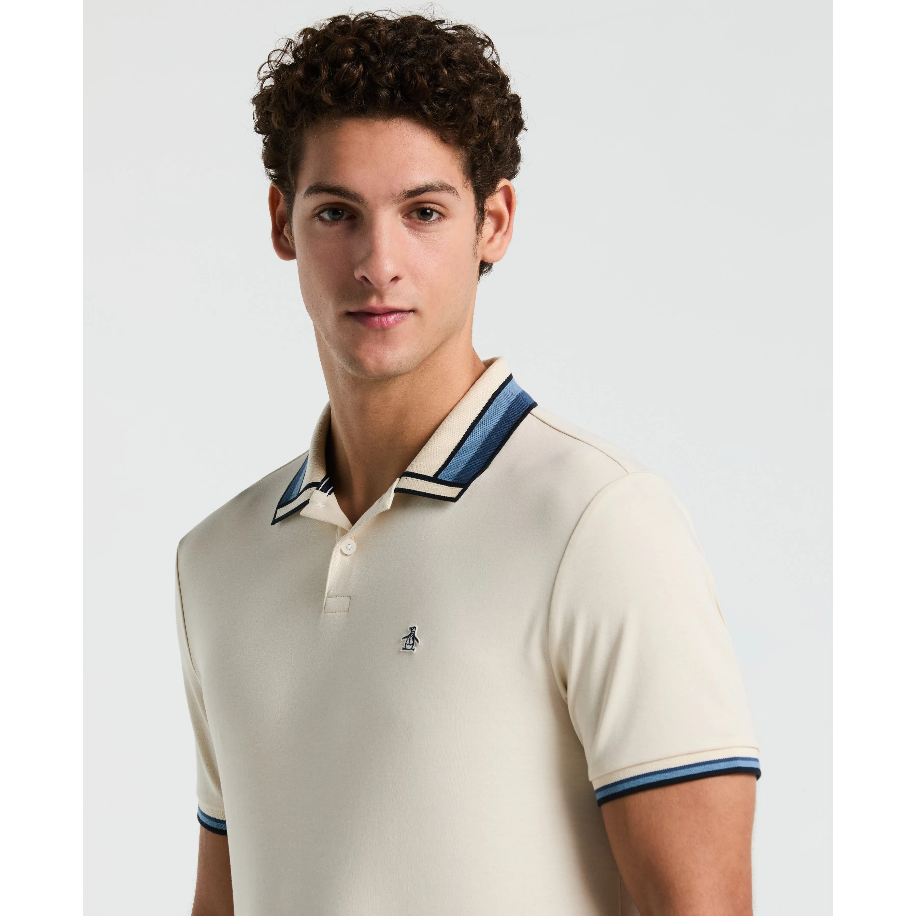 Cotton Interlock Tipped Polo sold by Original Penguin product image thumbnail 3