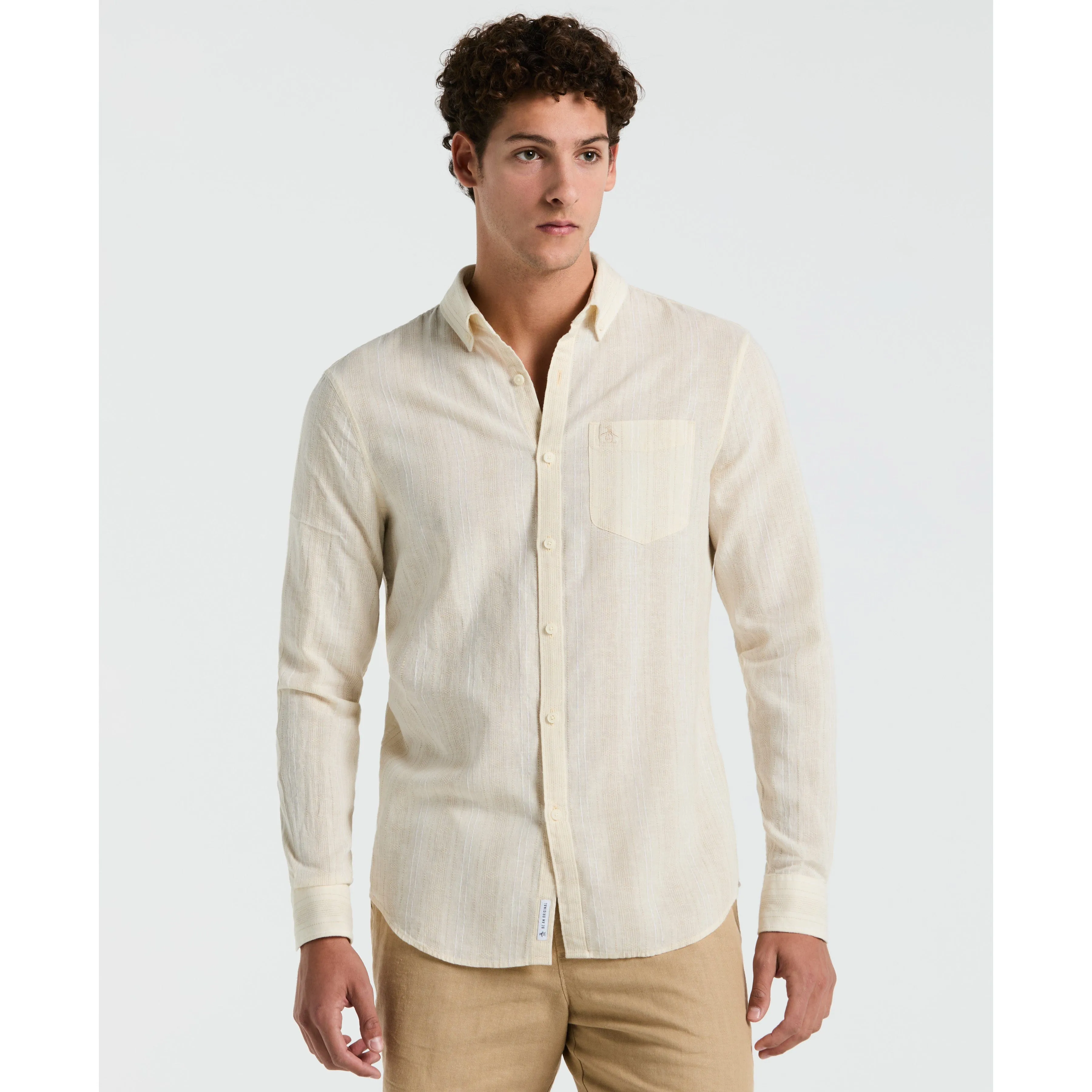 Long Sleeve Dobby Vertical Stripe Shirt sold by Original Penguin