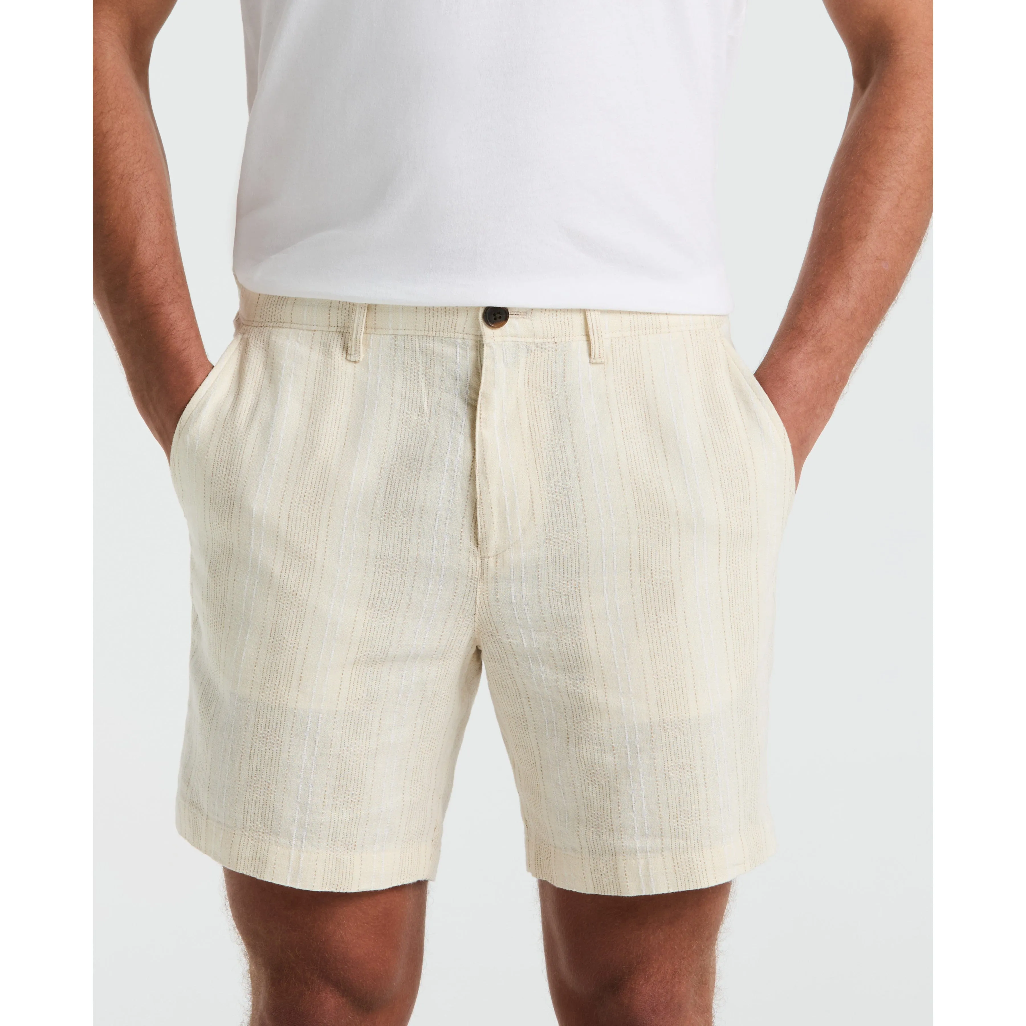 7" Linen Blend Striped Short sold by Original Penguin product image thumbnail 2