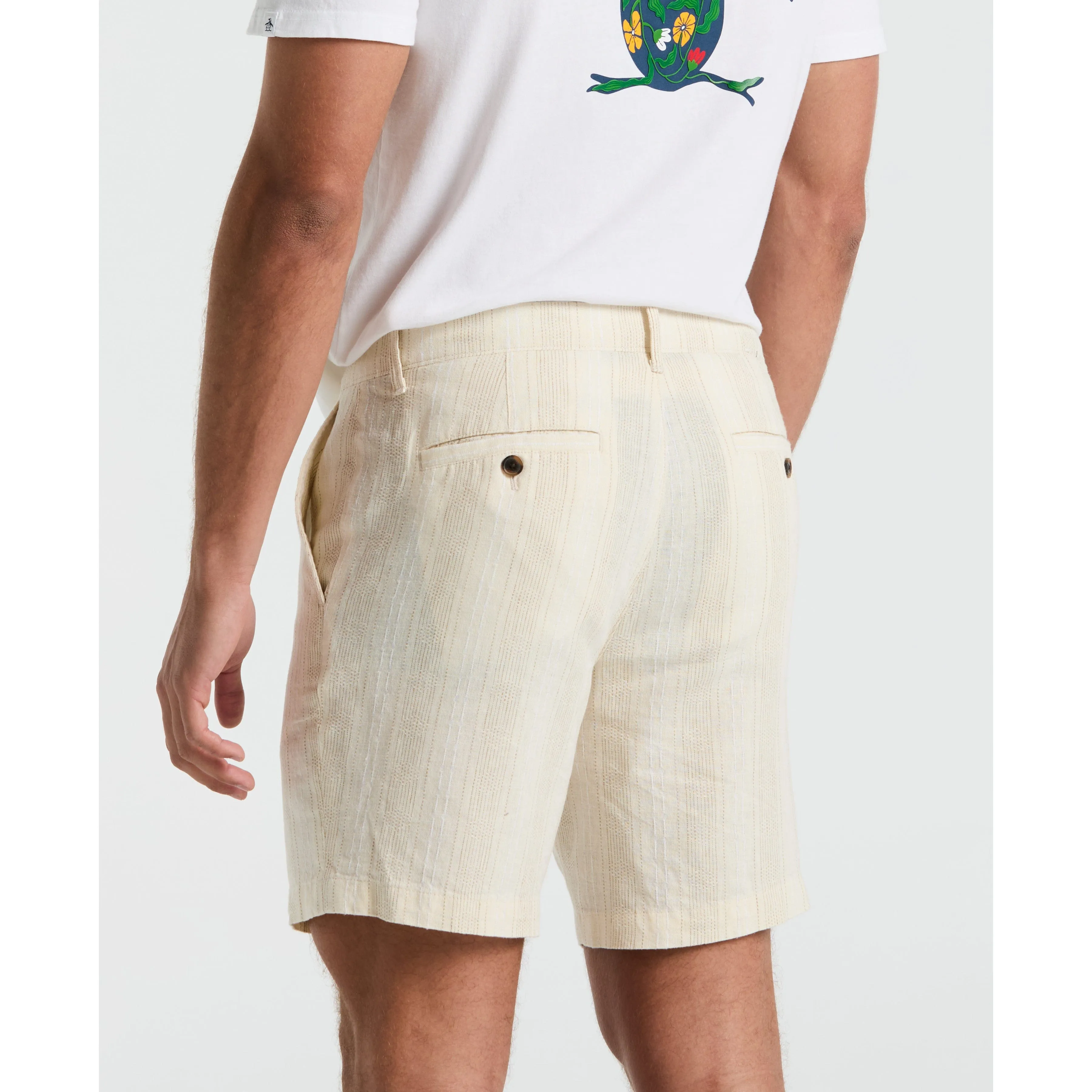 7" Linen Blend Striped Short sold by Original Penguin product image thumbnail 3