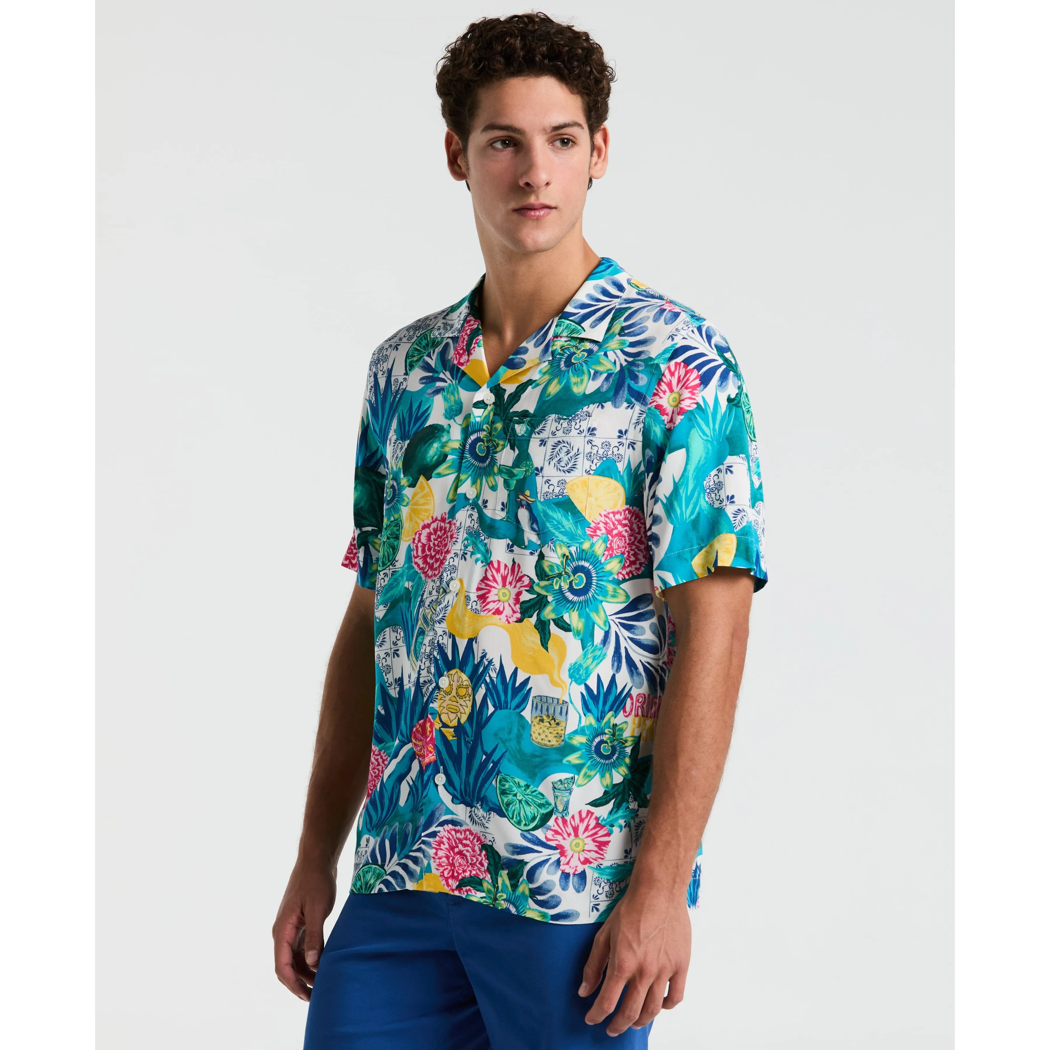 All-Over Floral Collage Print Shirt sold by Original Penguin