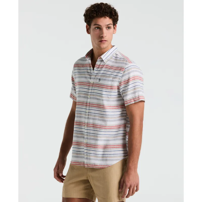 Linen Blend Yard Stripe Shirt sold by Original Penguin