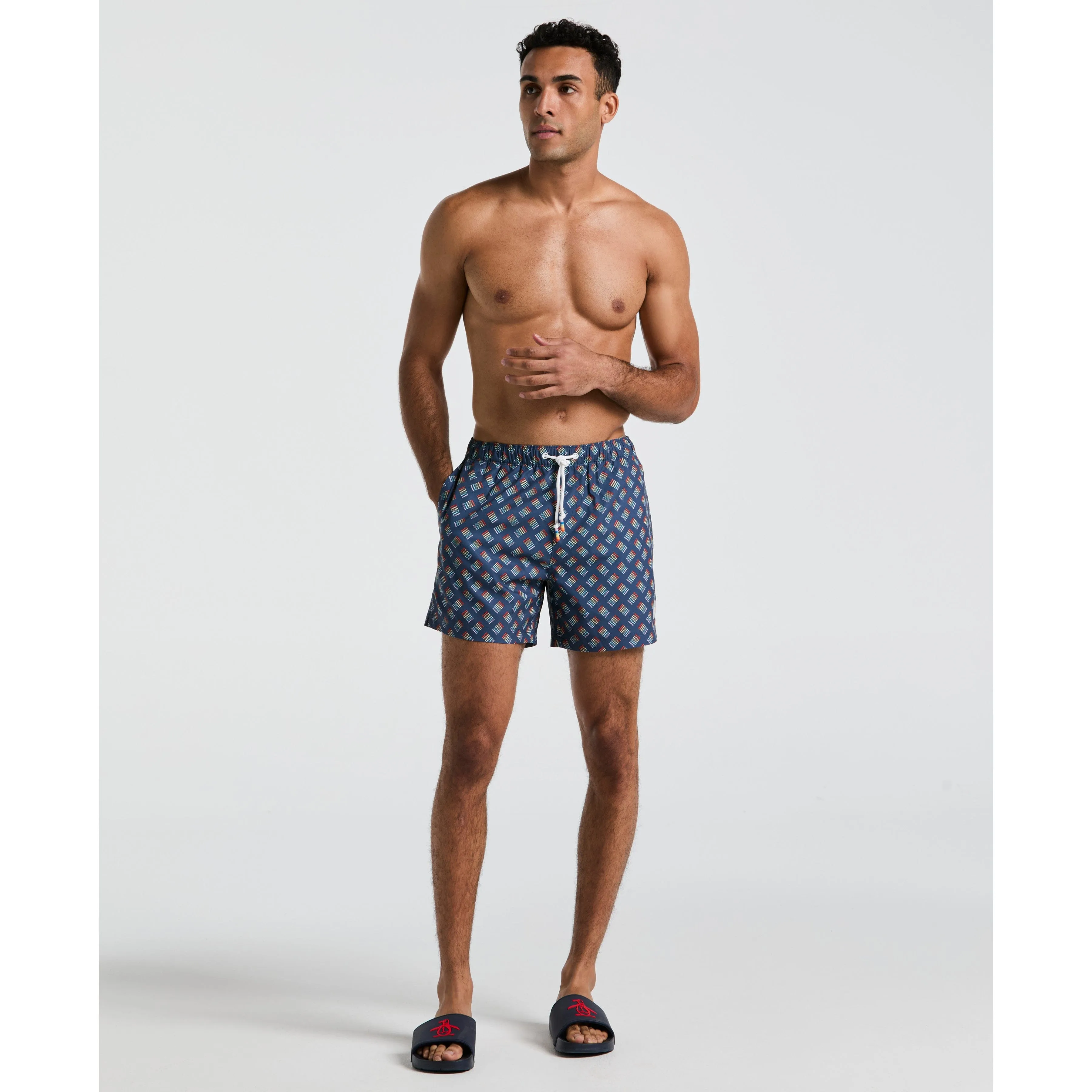 5" Pride All-Over Stripe Swim Short sold by Original Penguin