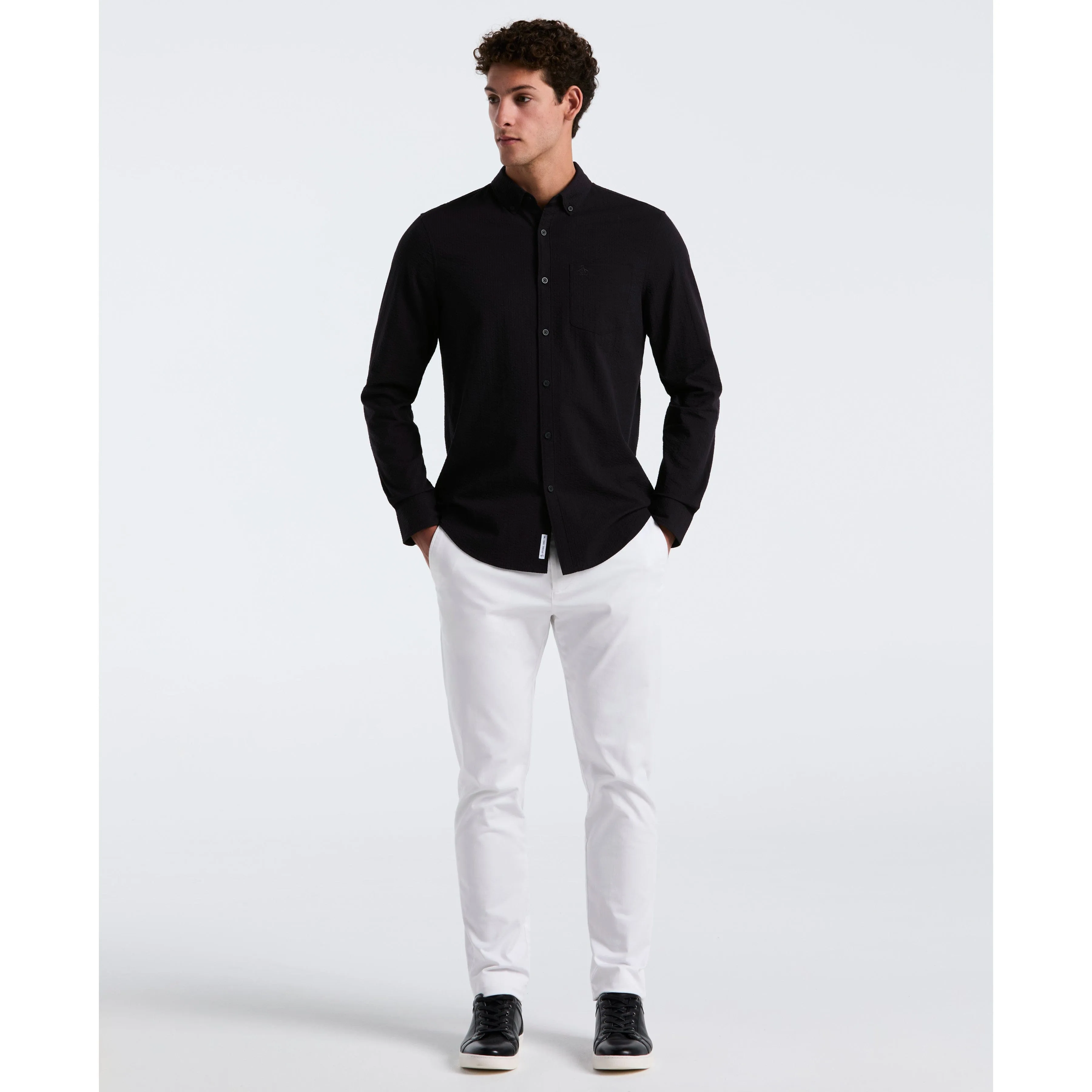 Long Sleeve Seersucker Solid Shirt sold by Original Penguin product image thumbnail 4