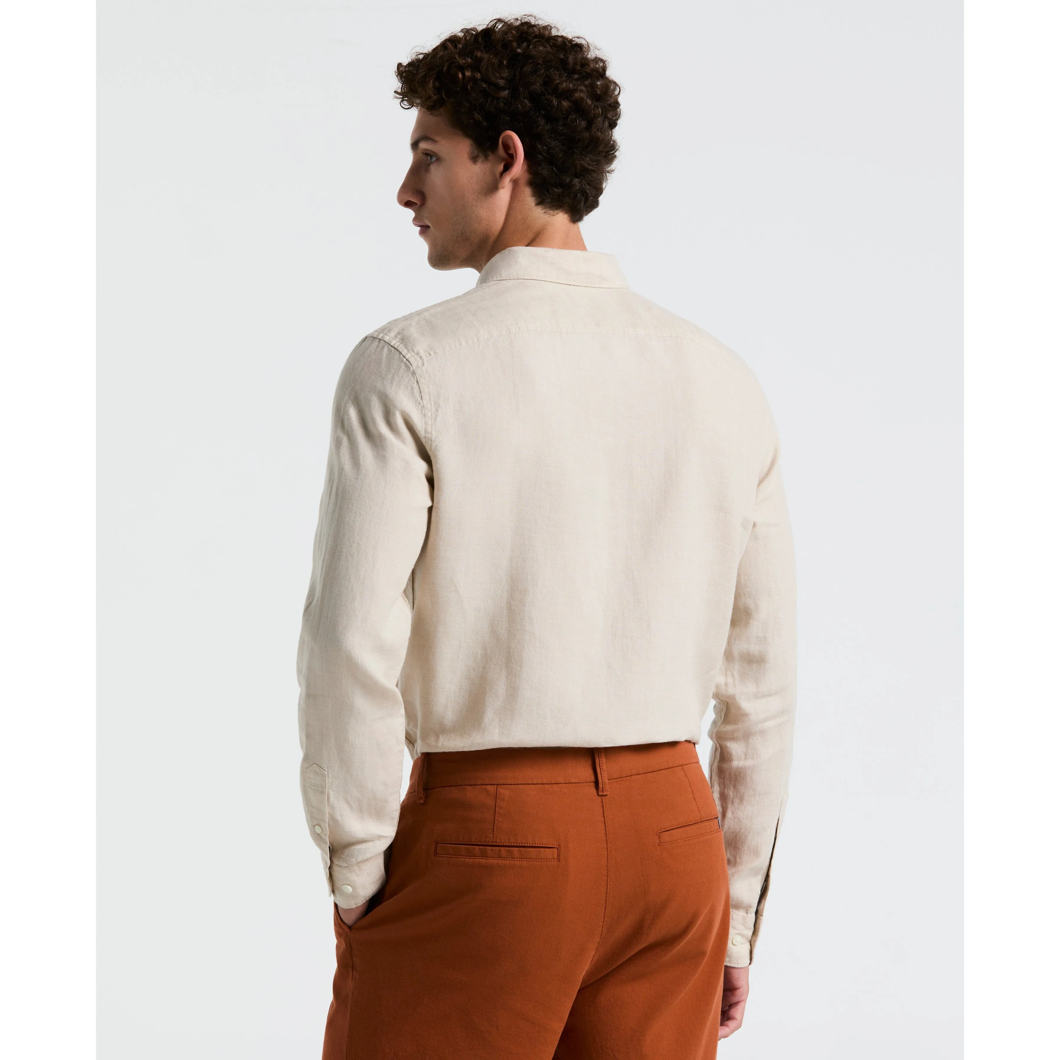 Delave Linen Long Sleeve Button-Down Shirt sold by Original Penguin product image thumbnail 2