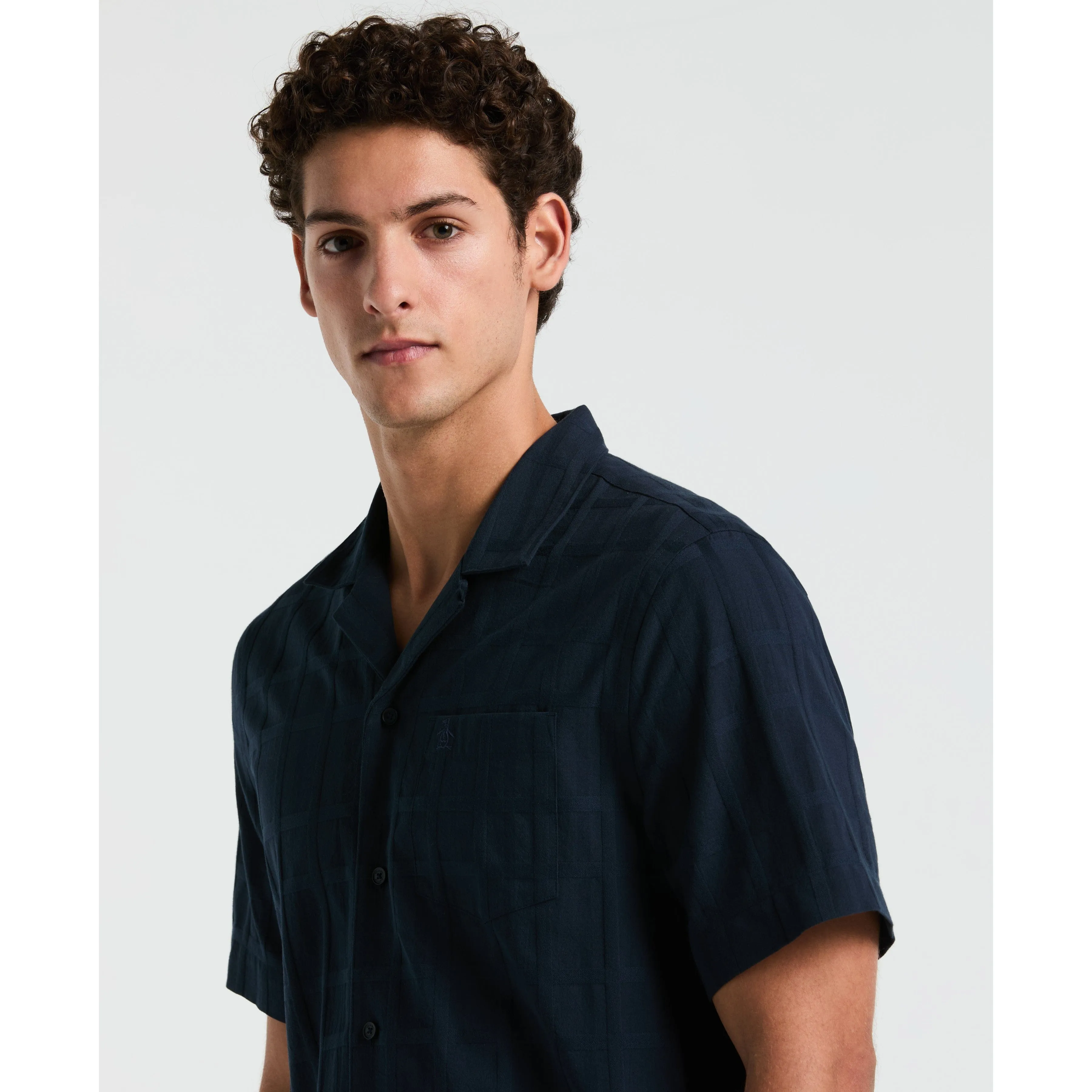 Dobby Tonal Plaid Shirt sold by Original Penguin product image thumbnail 3