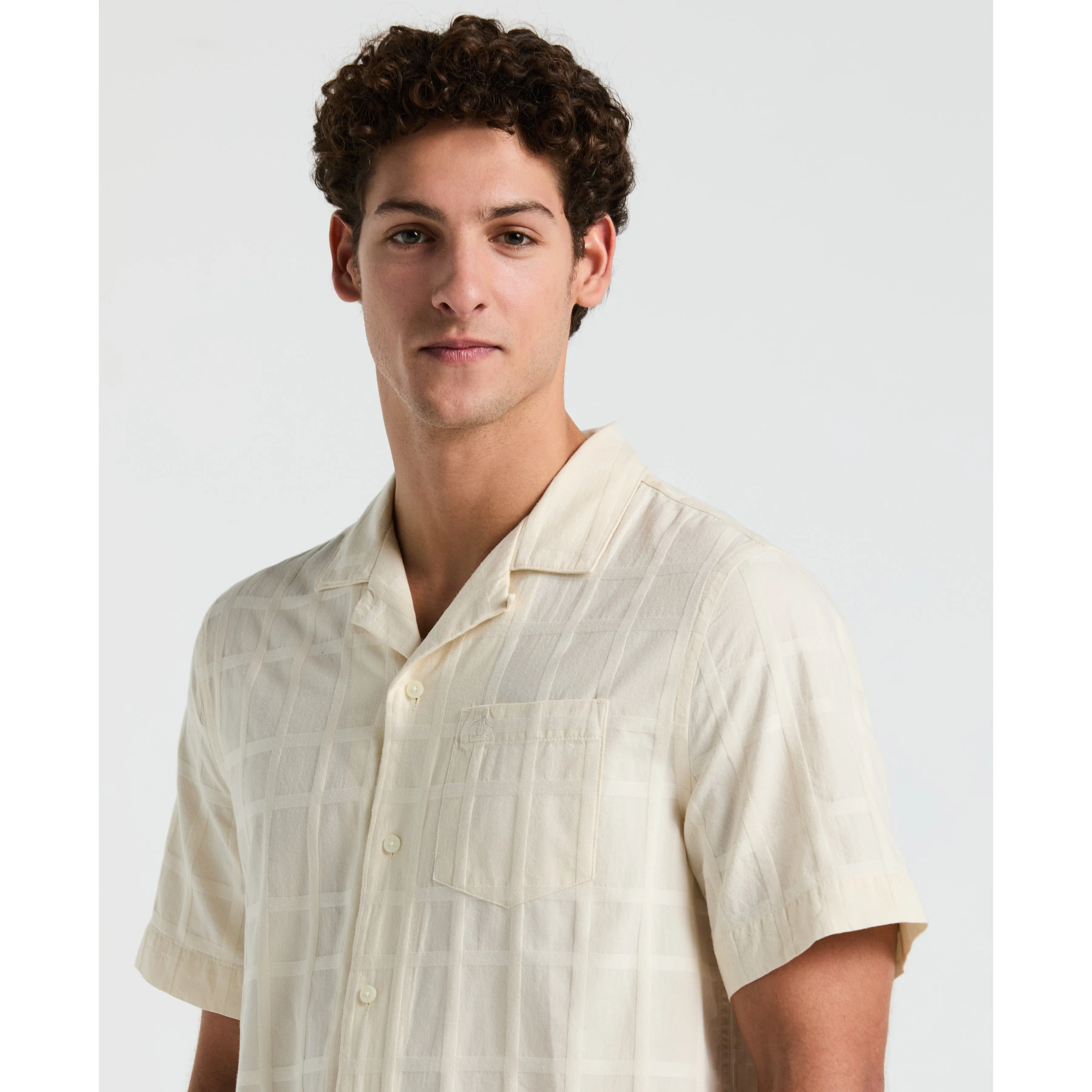 Dobby Tonal Plaid Shirt sold by Original Penguin product image thumbnail 3