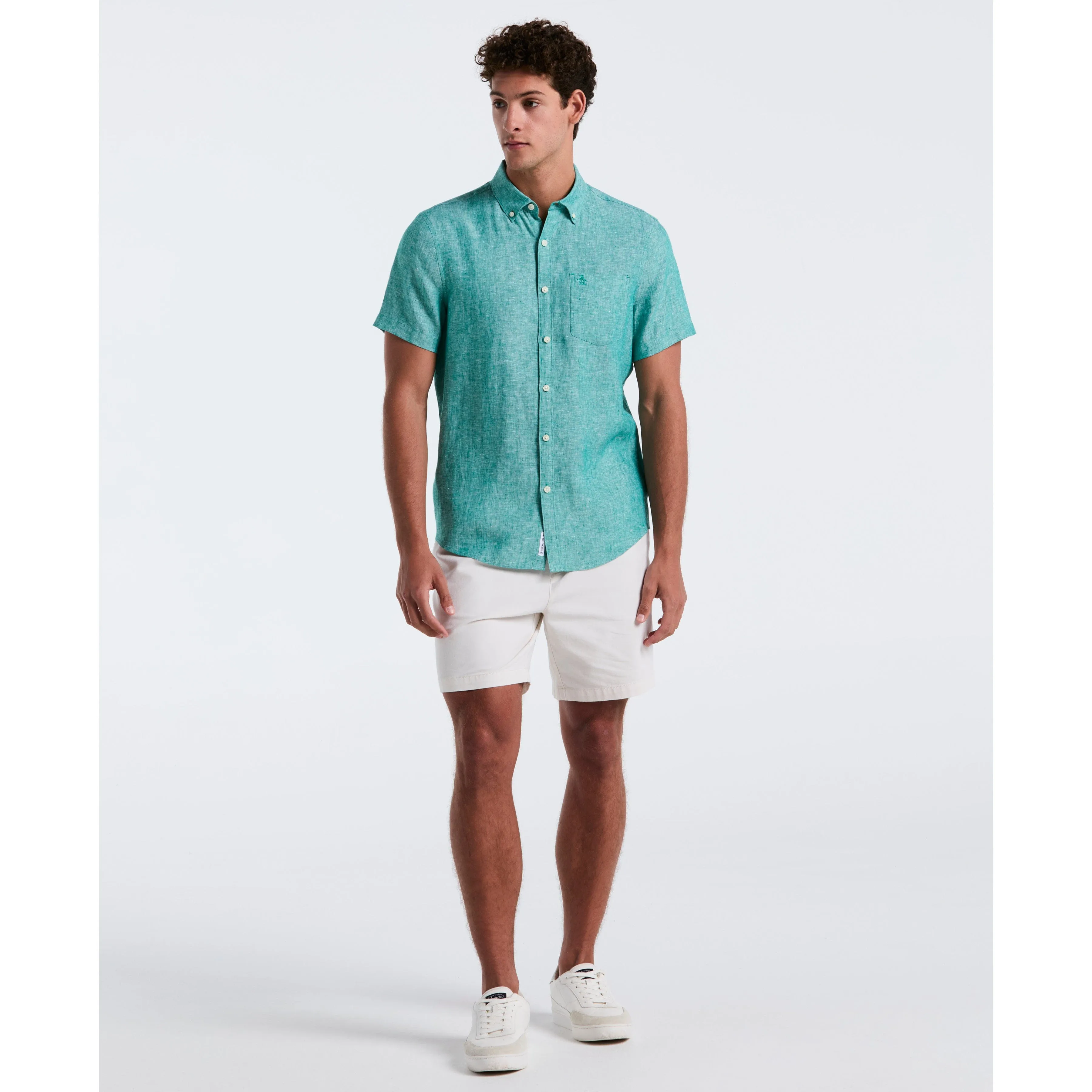Short Sleeve Washed Linen Shirt sold by Original Penguin product image thumbnail 4