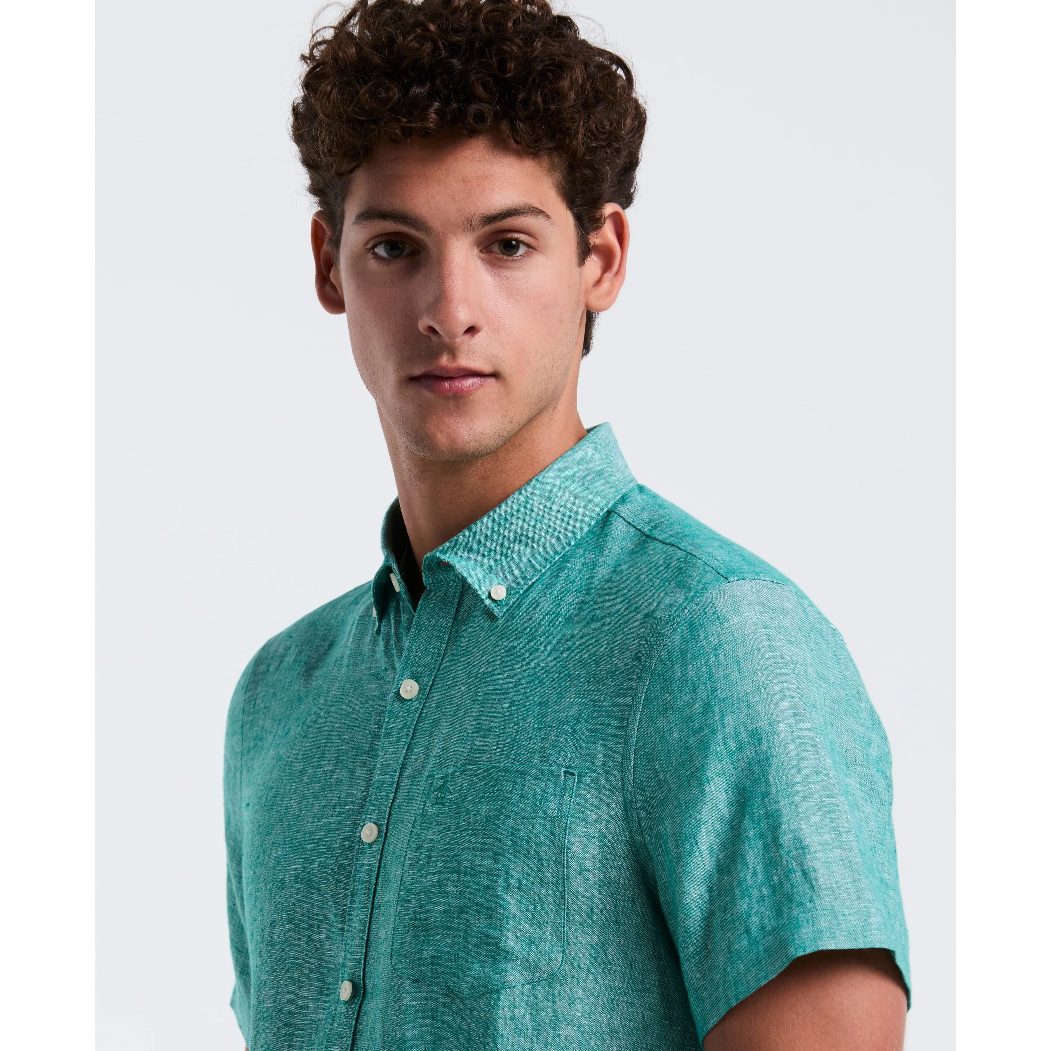 Short Sleeve Washed Linen Shirt sold by Original Penguin product image thumbnail 3