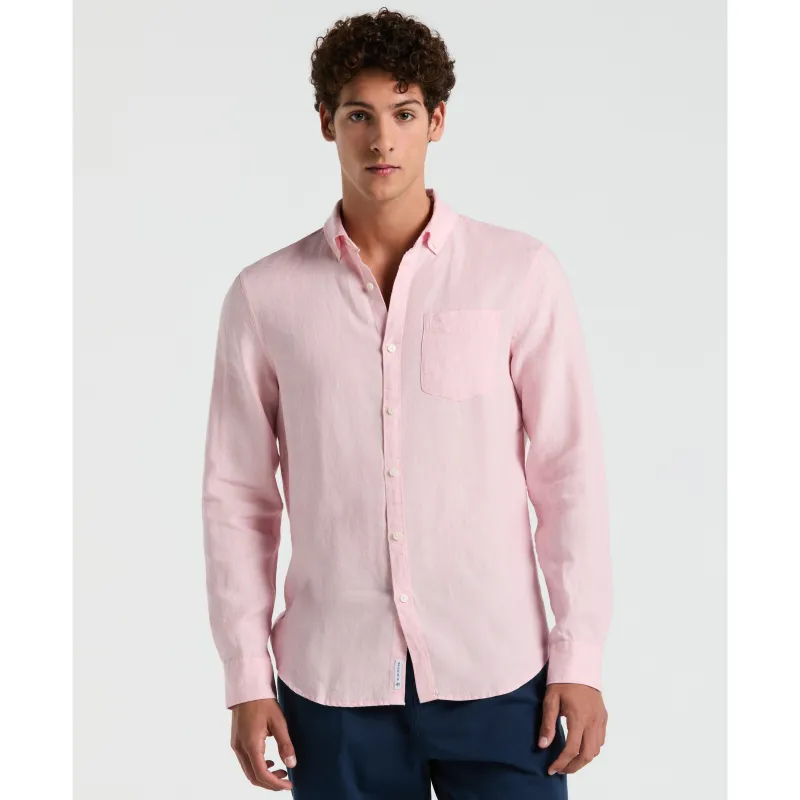 Linen Long Sleeve Button-Down Shirt sold by Original Penguin