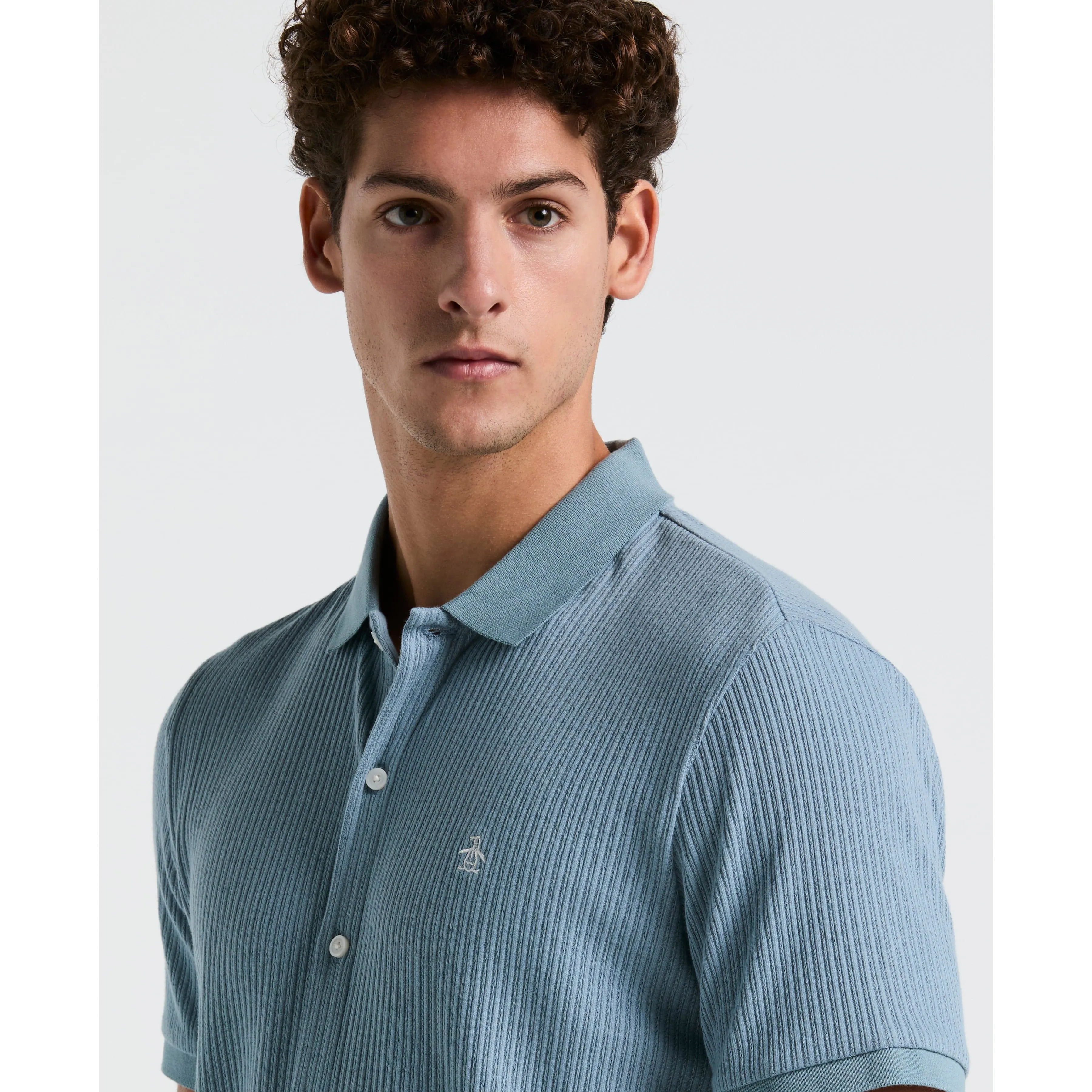 Jacquard Button Front Polo sold by Original Penguin product image thumbnail 3
