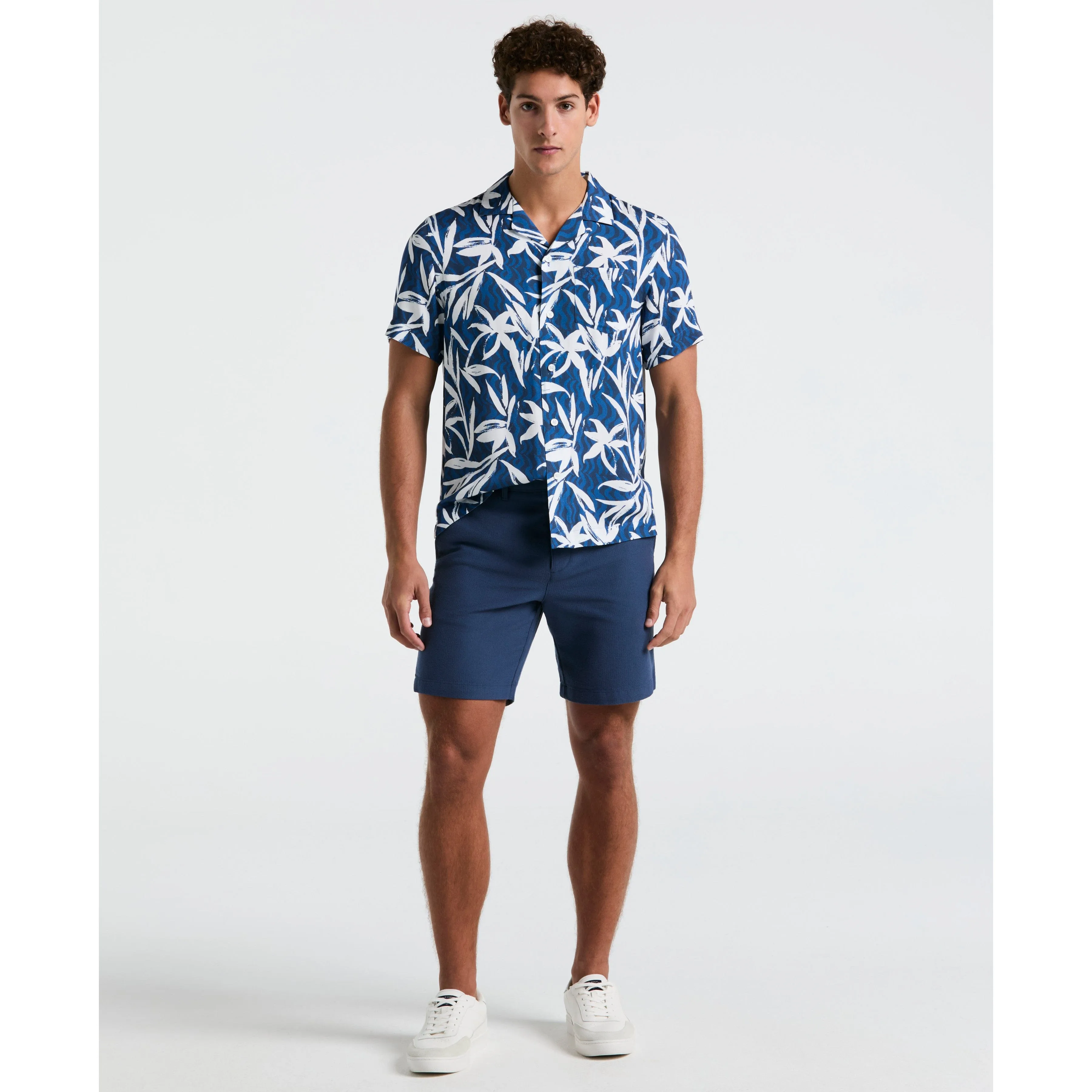 Wave Floral Print Camp Shirt sold by Original Penguin product image thumbnail 4
