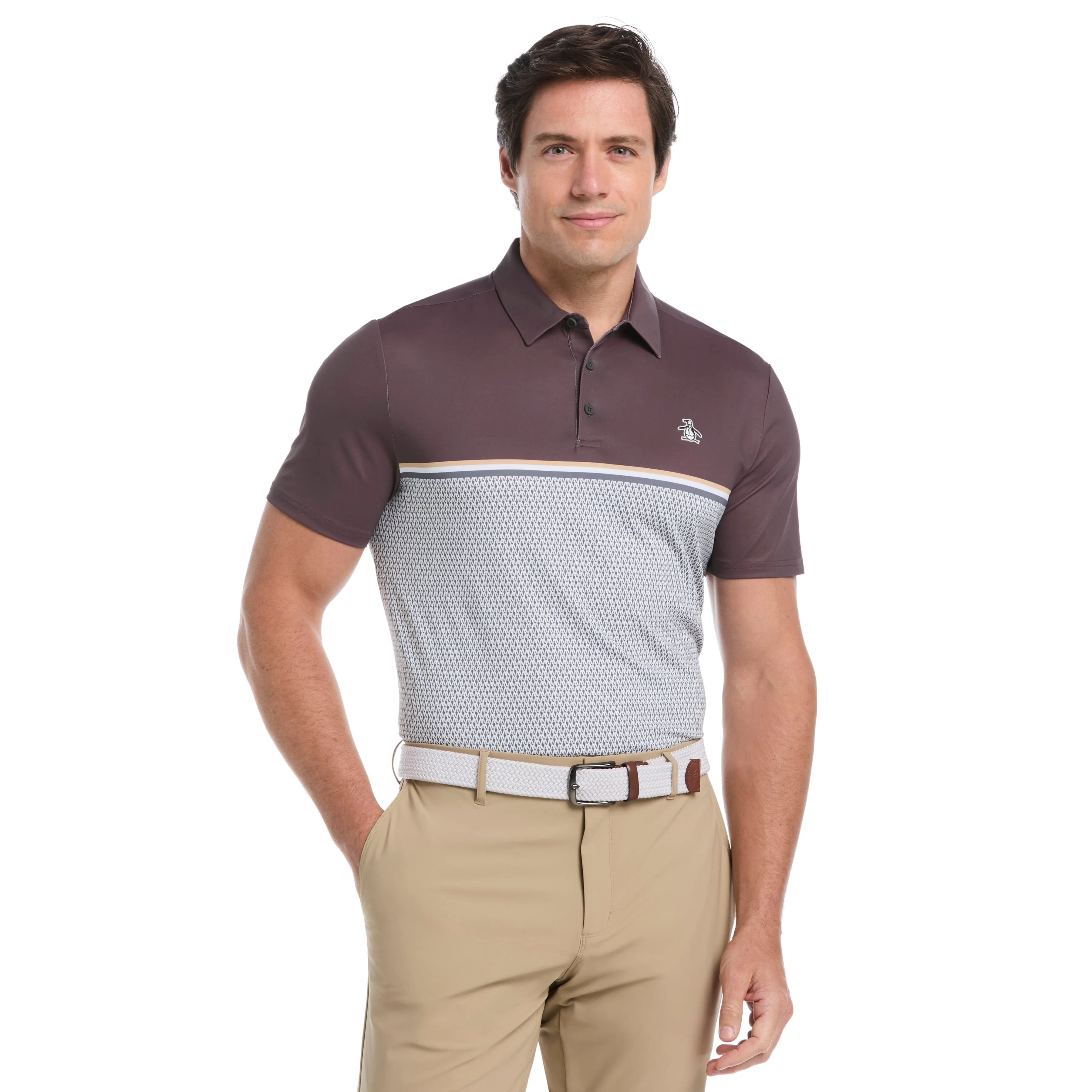 Color Block "P" Print Golf Polo sold by Original Penguin