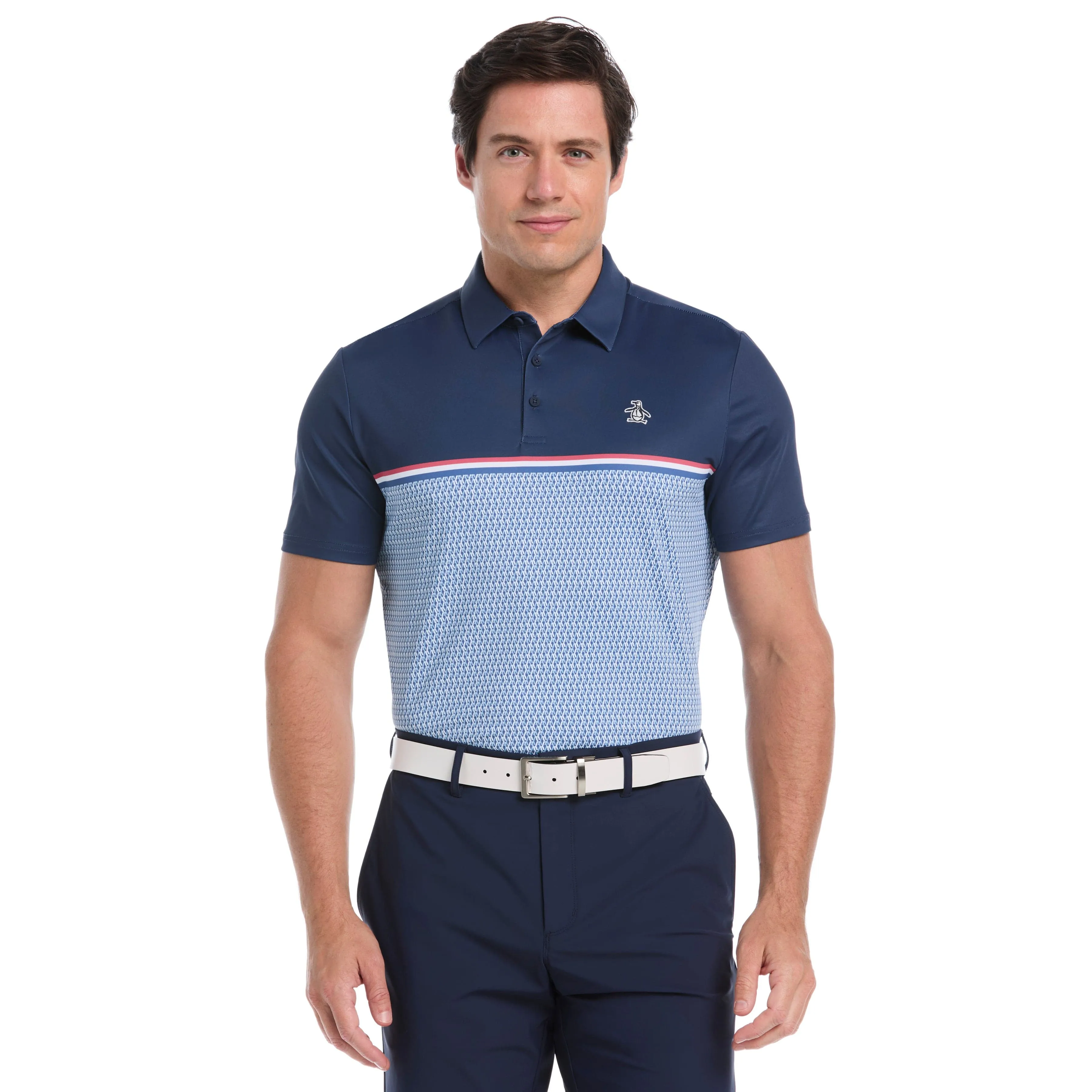 Color Block "P" Print Golf Polo sold by Original Penguin