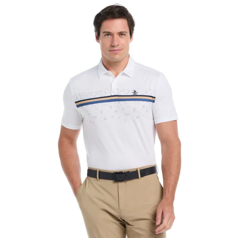 "Got Game" Stripe Novelty Golf Polo sold by Original Penguin