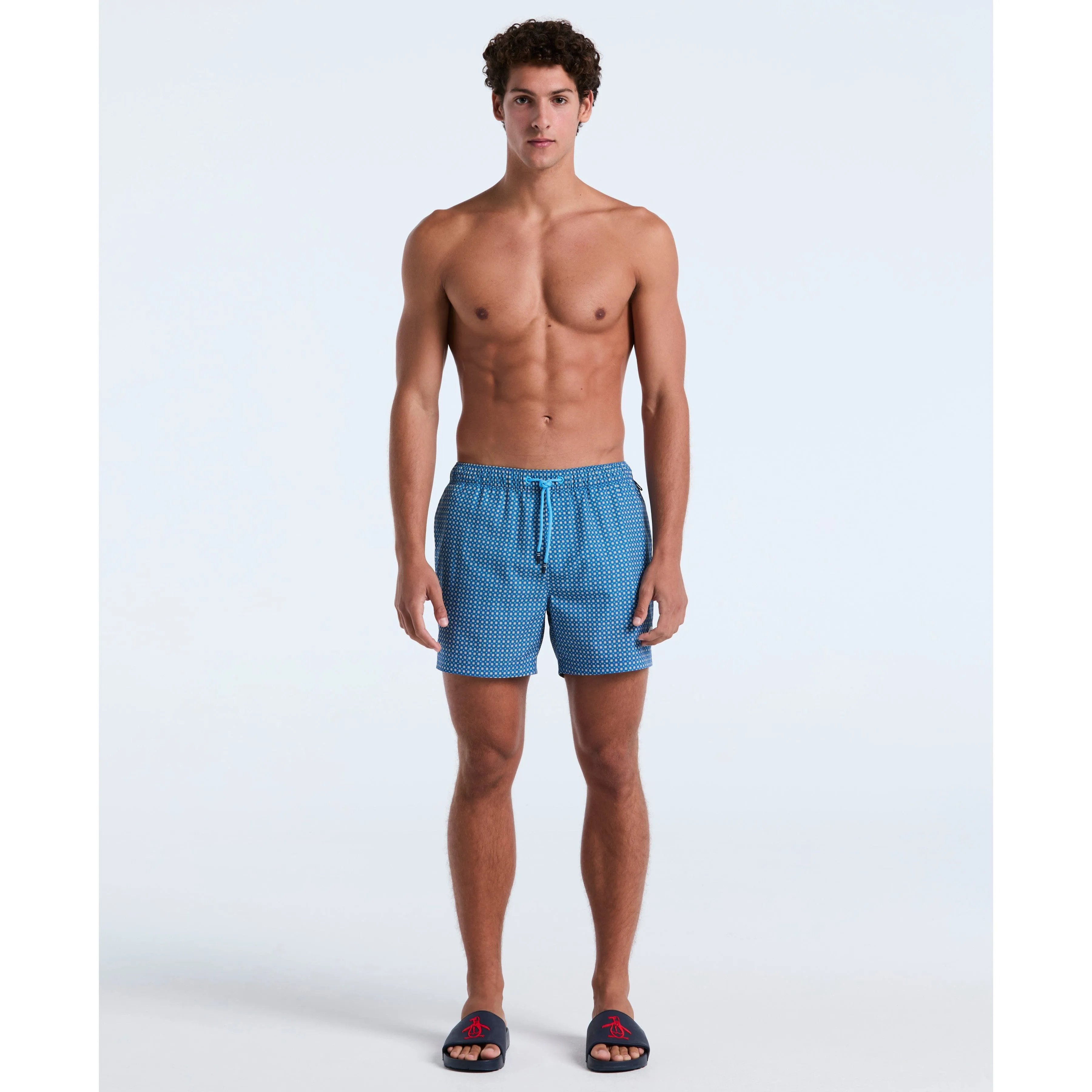 5" Windowpane Print Swim Short sold by Original Penguin