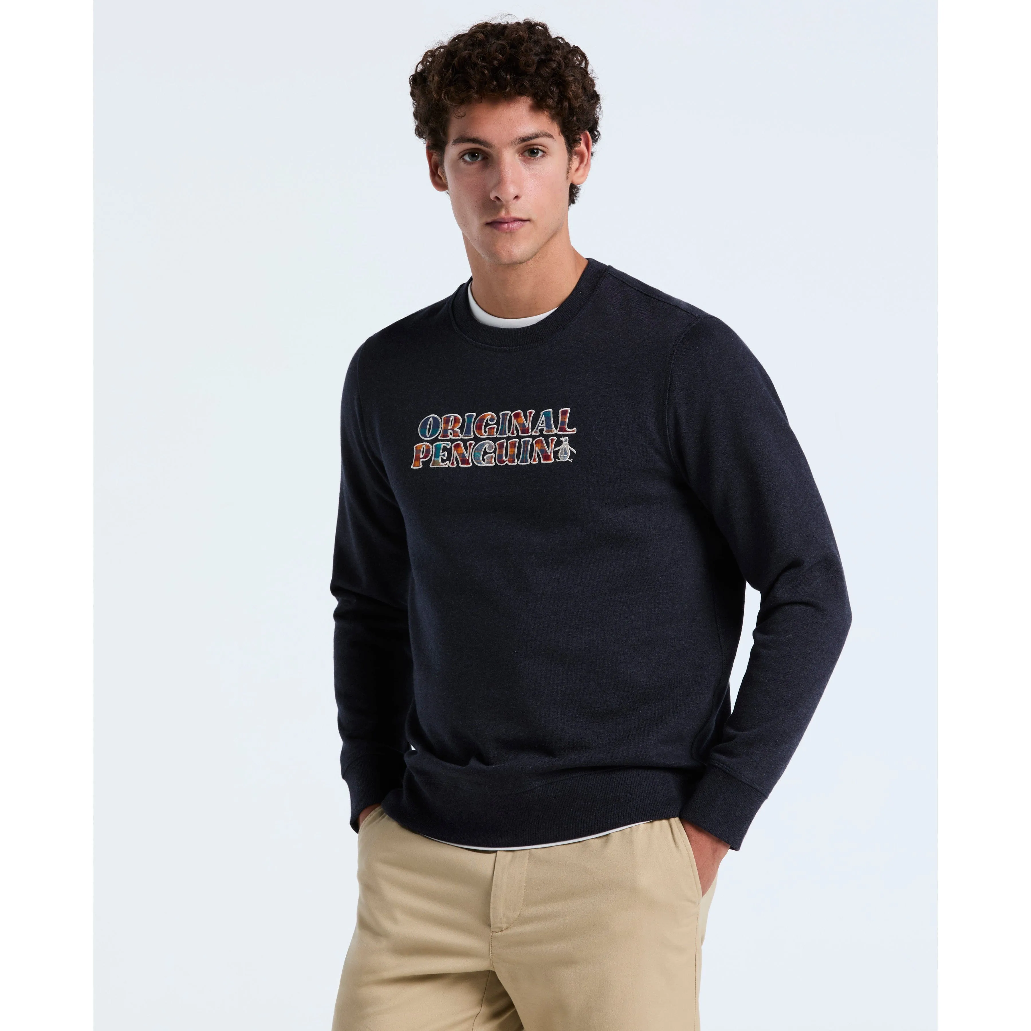 Plaid Logo Fleece Sweatshirt sold by Original Penguin