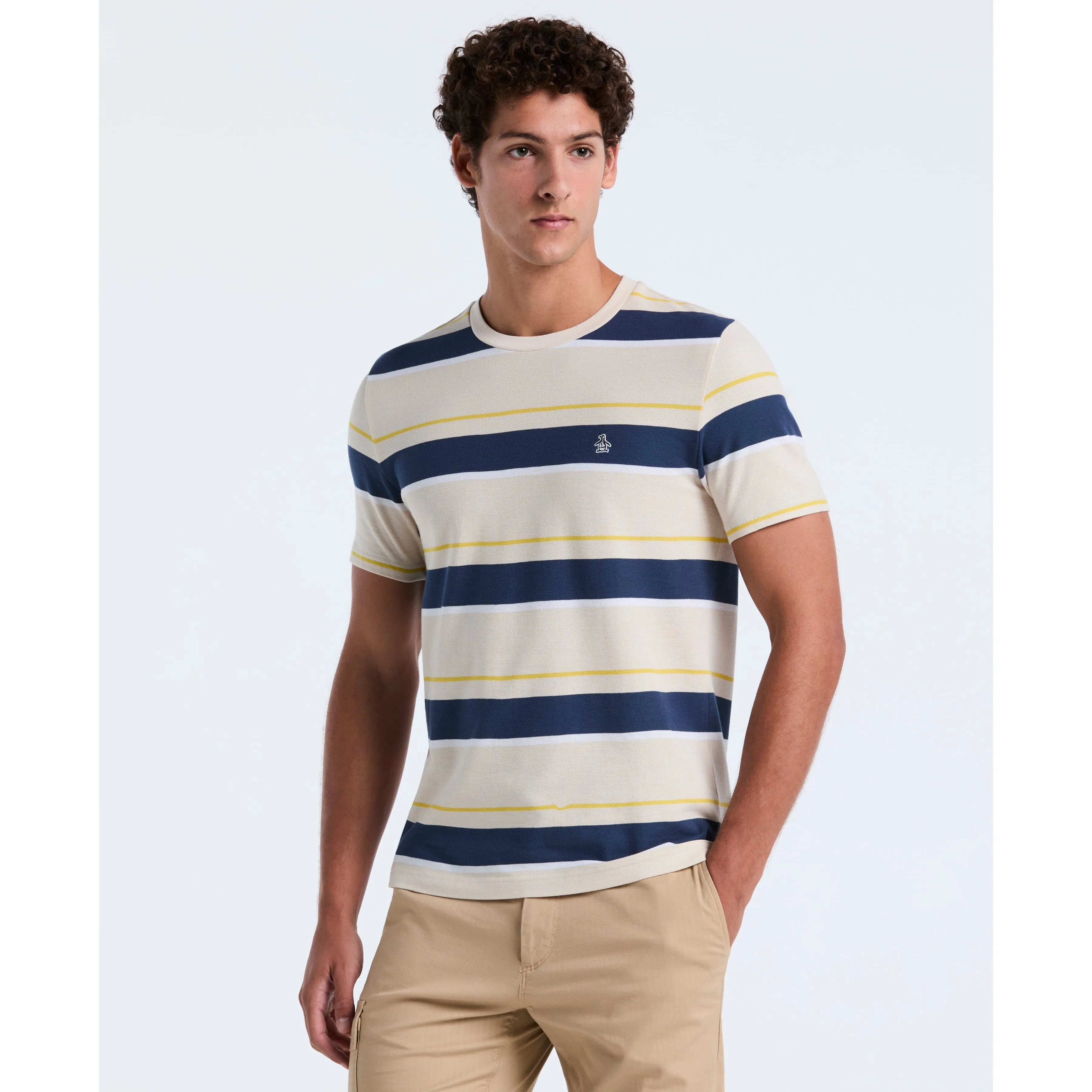 Cotton Pique Engineered Stripe Tee sold by Original Penguin