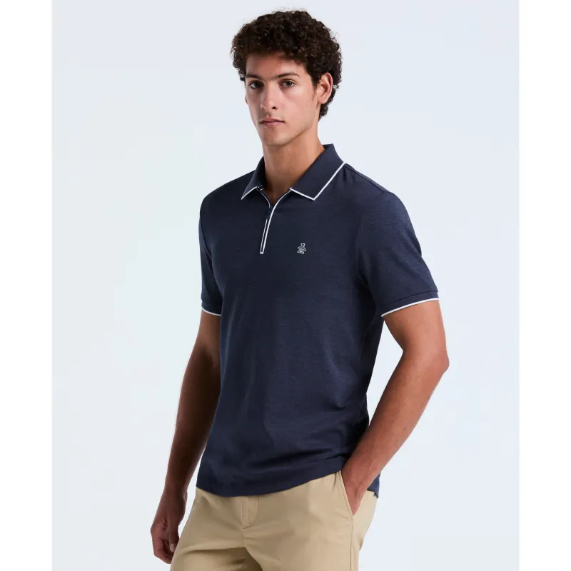 Interlock Quarter Zip Tipped Polo sold by Original Penguin