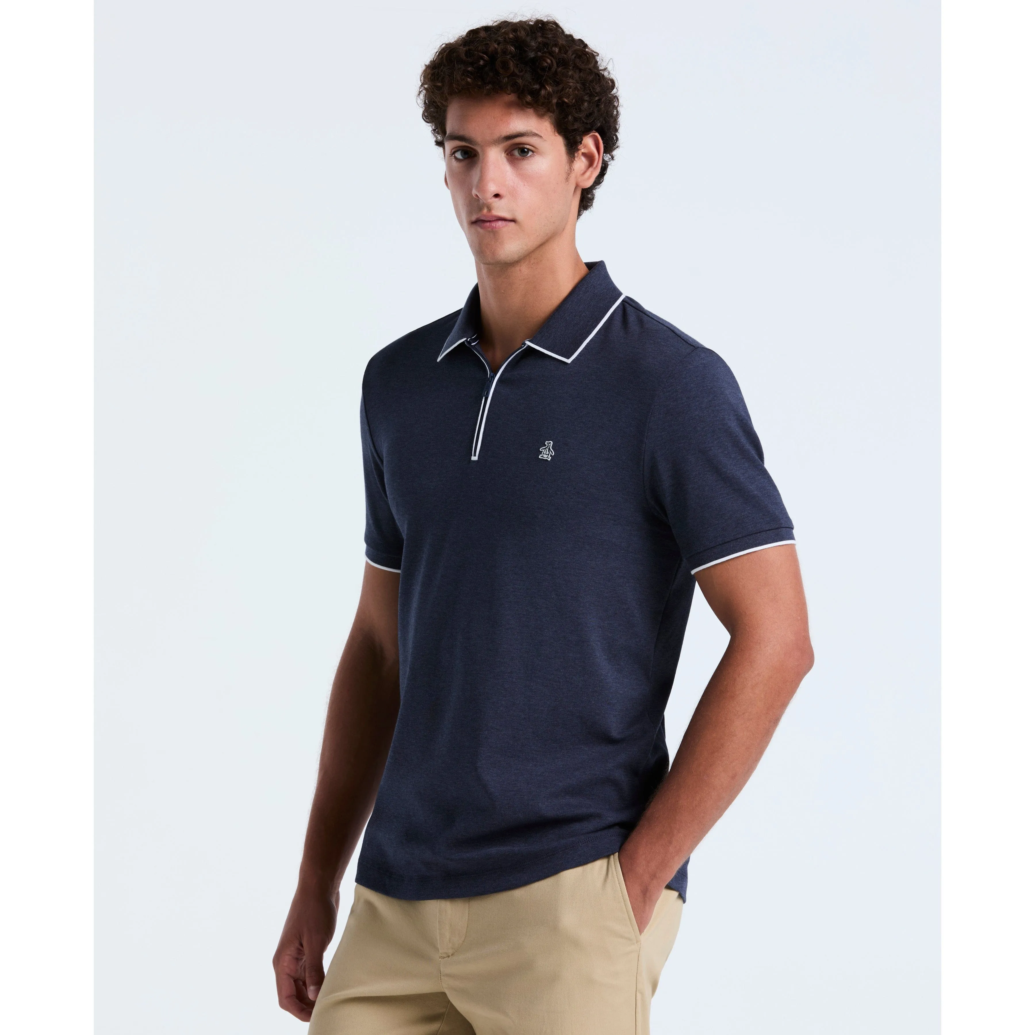 Interlock Quarter Zip Tipped Polo sold by Original Penguin