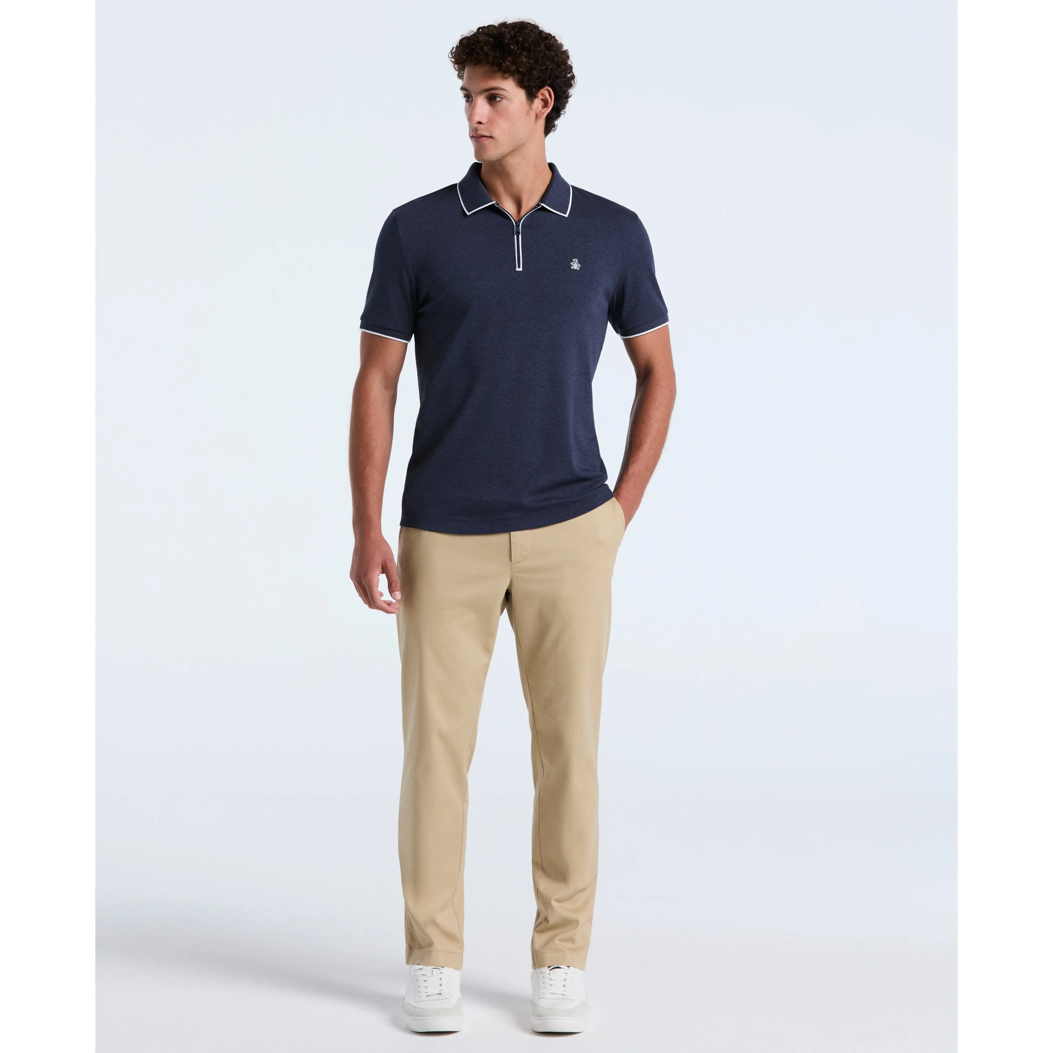 Interlock Quarter Zip Tipped Polo sold by Original Penguin product image thumbnail 4