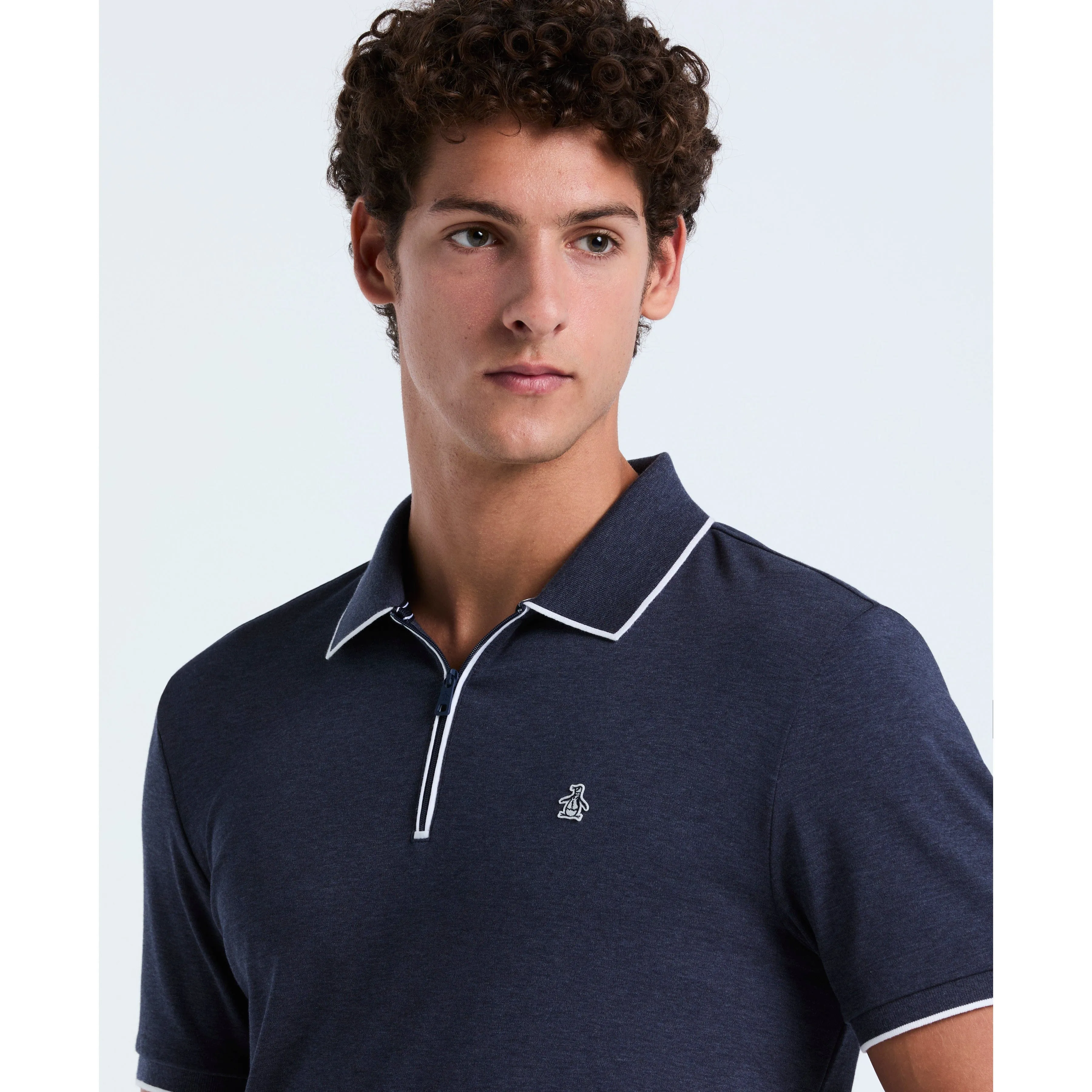 Interlock Quarter Zip Tipped Polo sold by Original Penguin product image thumbnail 3