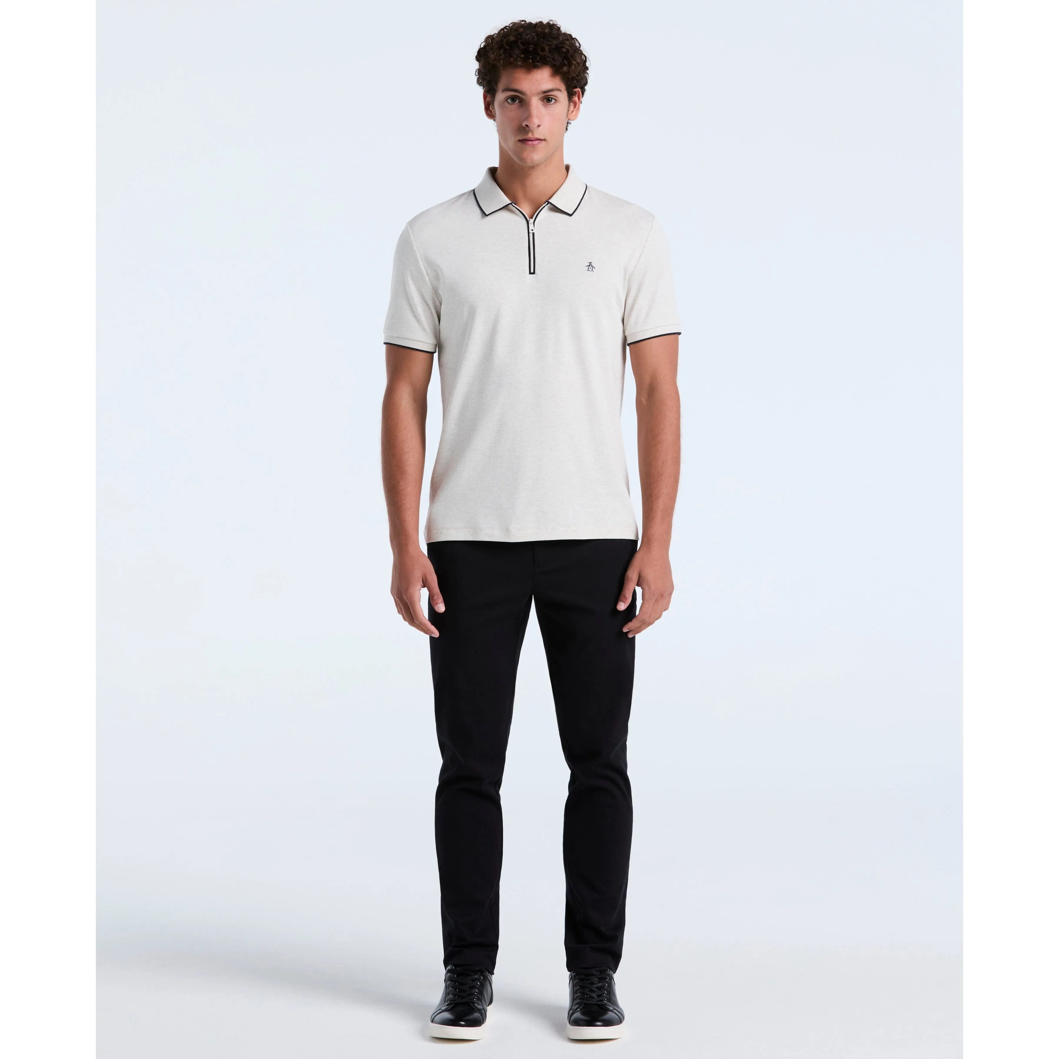 Interlock Quarter Zip Tipped Polo sold by Original Penguin product image thumbnail 4