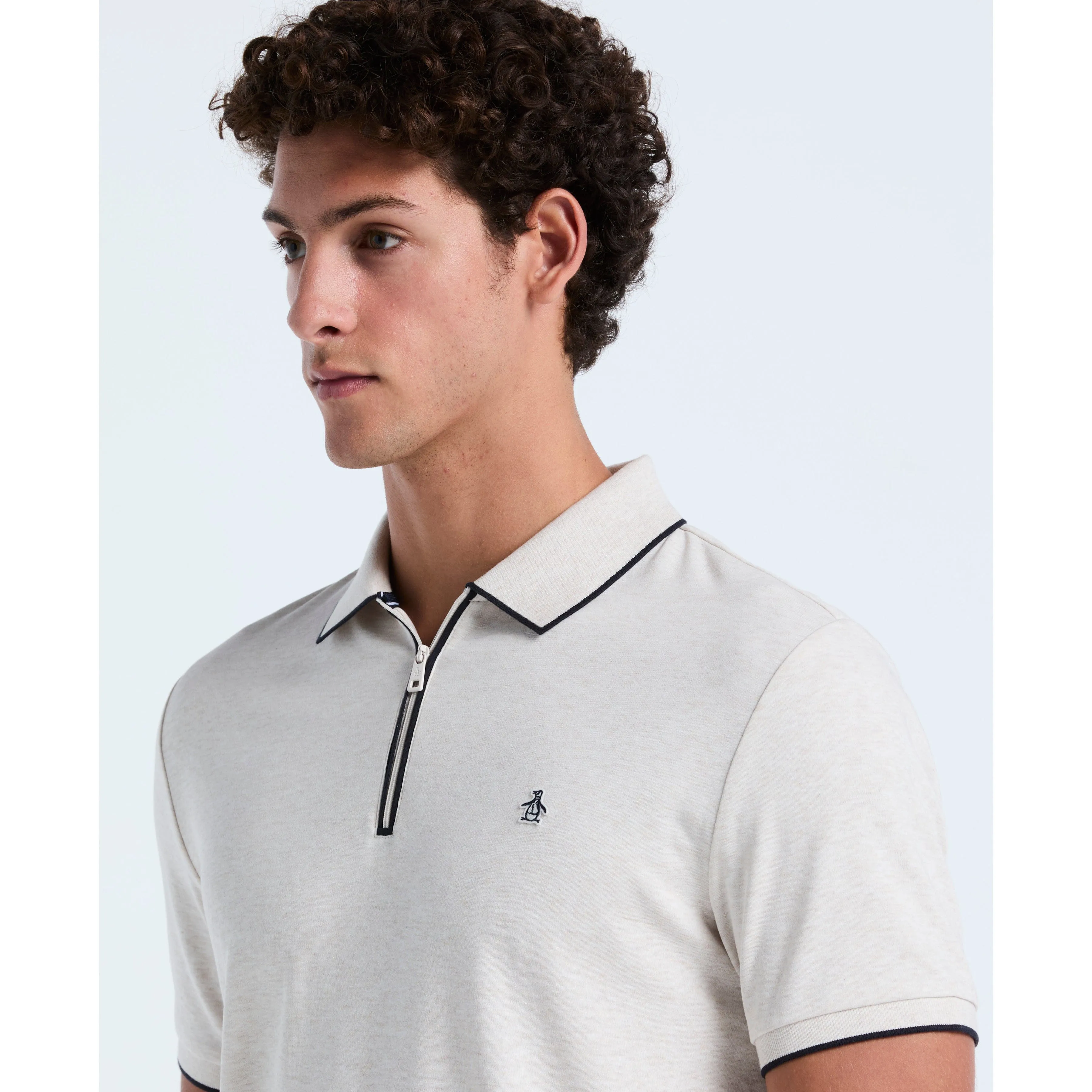 Interlock Quarter Zip Tipped Polo sold by Original Penguin product image thumbnail 3