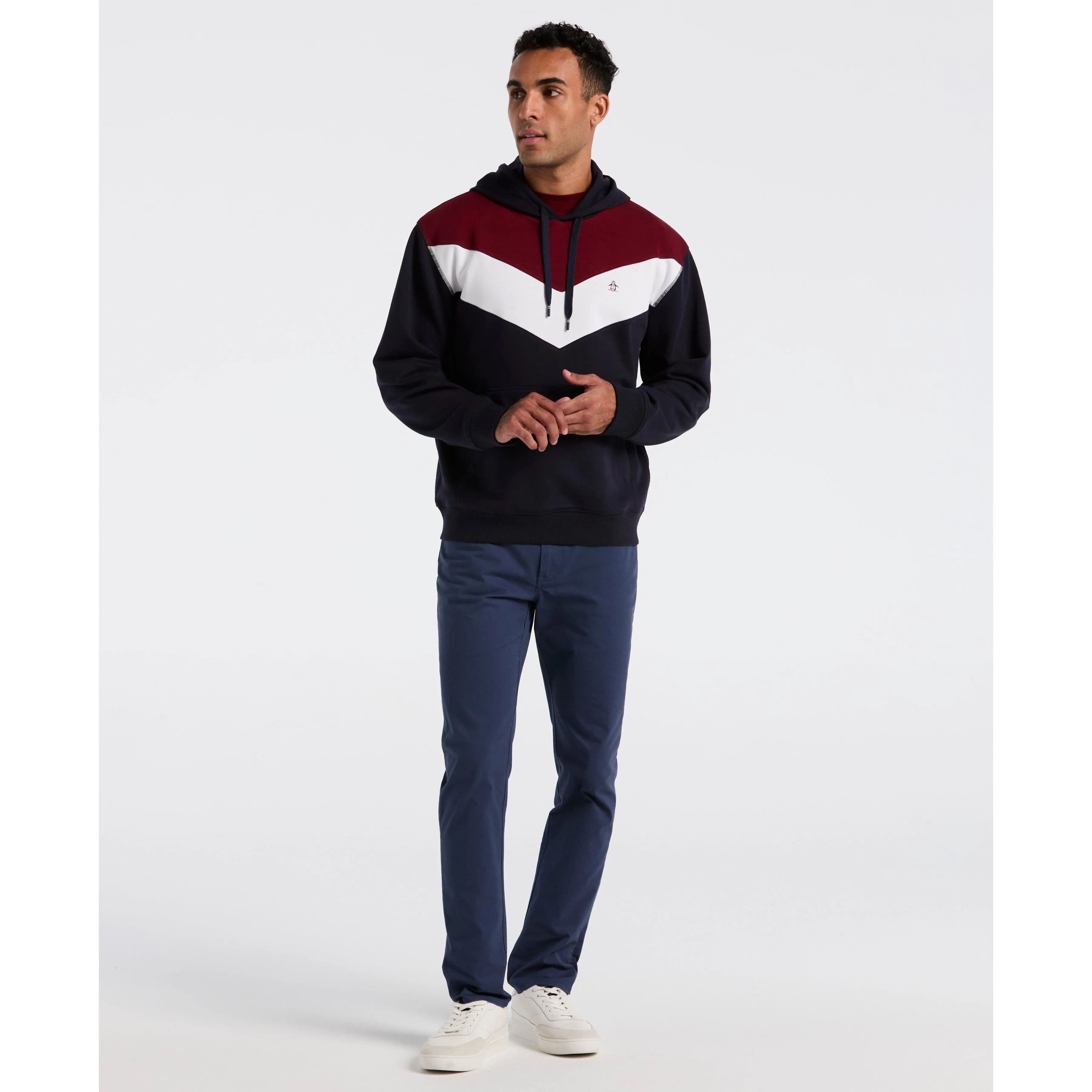 Chevron Color Block Fleece Hoodie sold by Original Penguin product image thumbnail 4