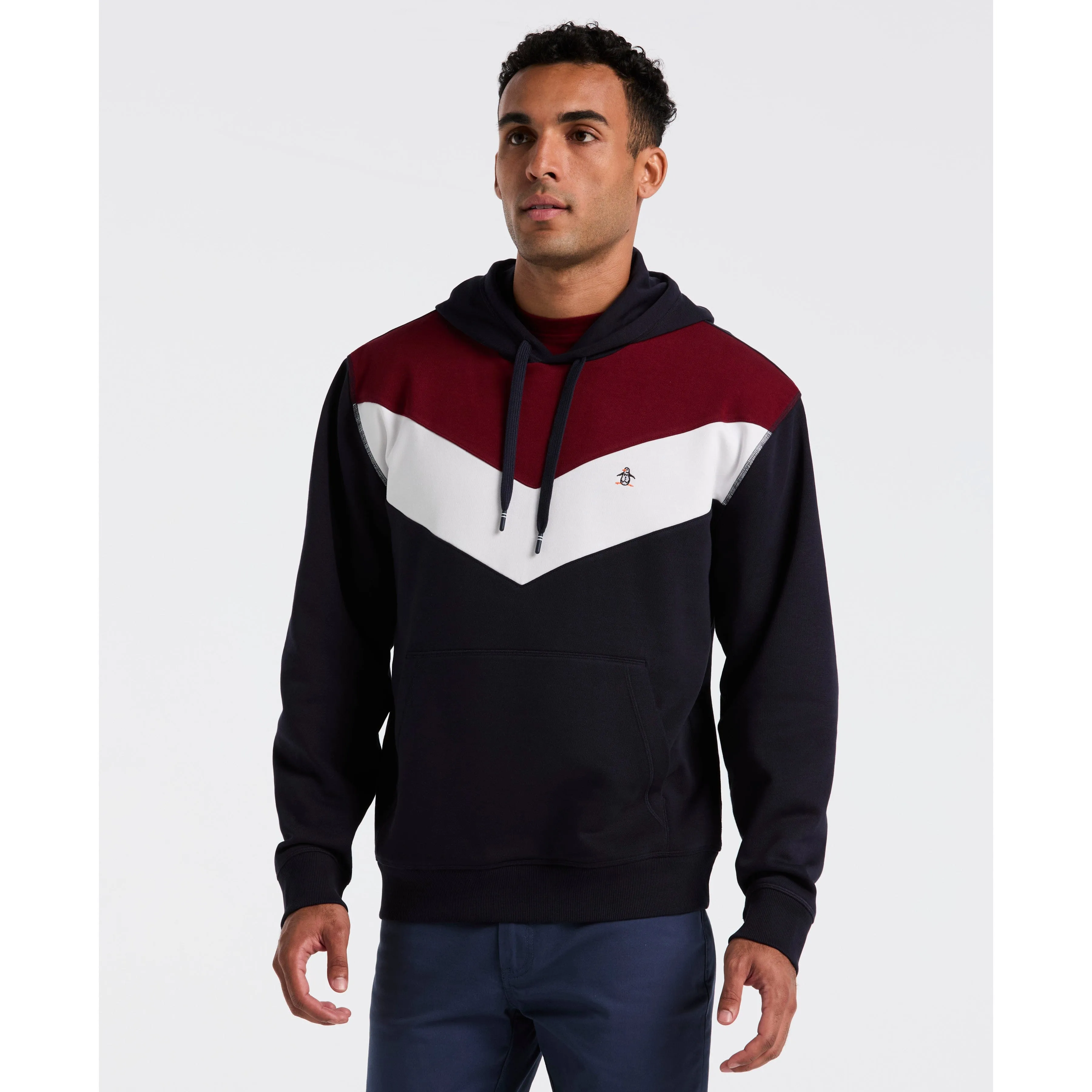 Chevron Color Block Fleece Hoodie sold by Original Penguin