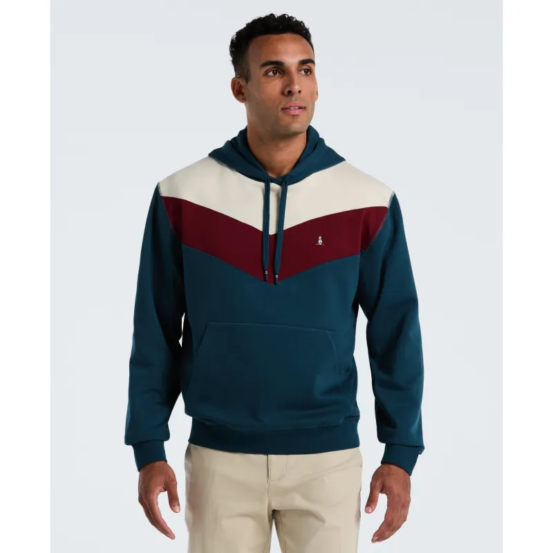 Chevron Color Block Fleece Hoodie sold by Original Penguin